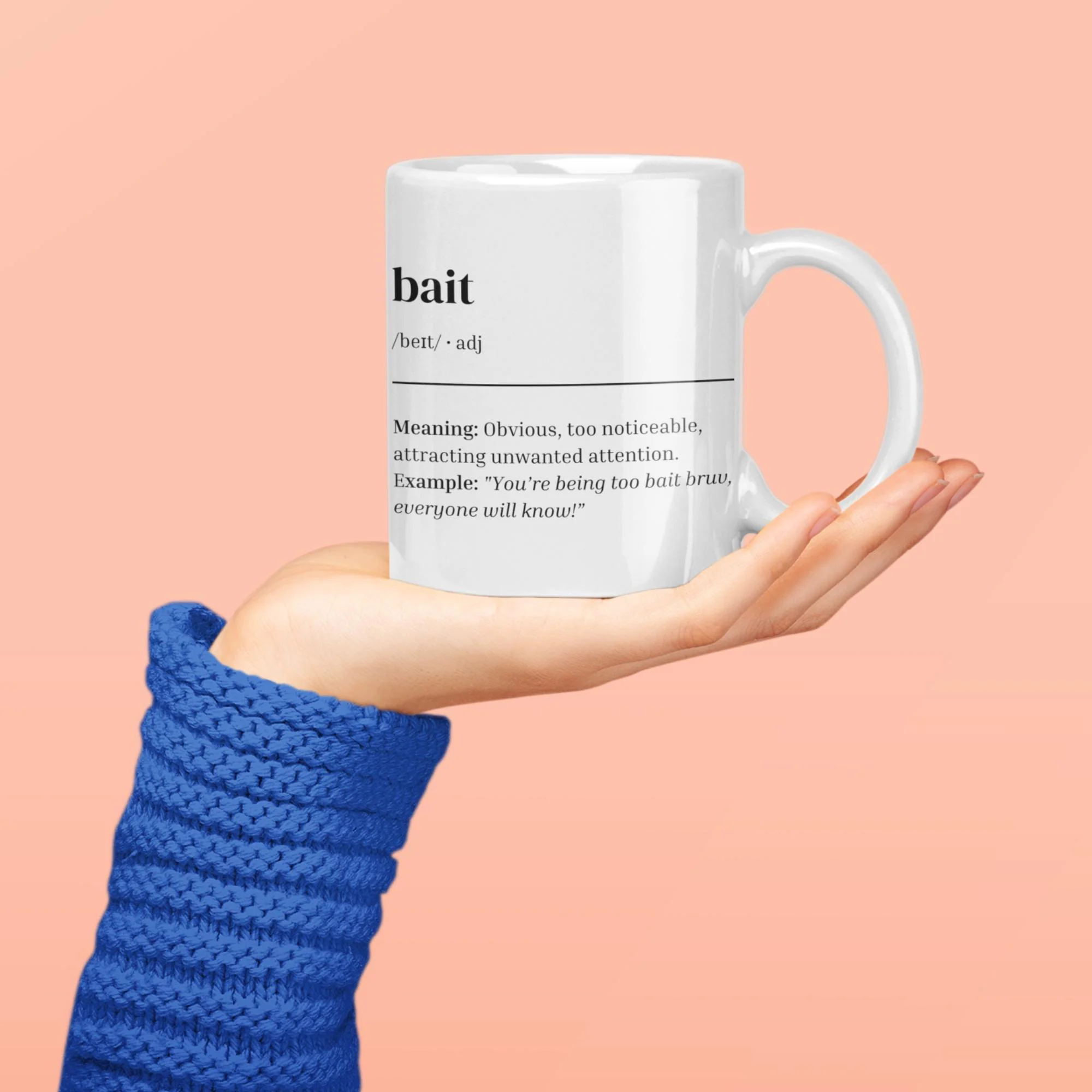 Bait British Slang Dictionary Mug, Funny UK Gift