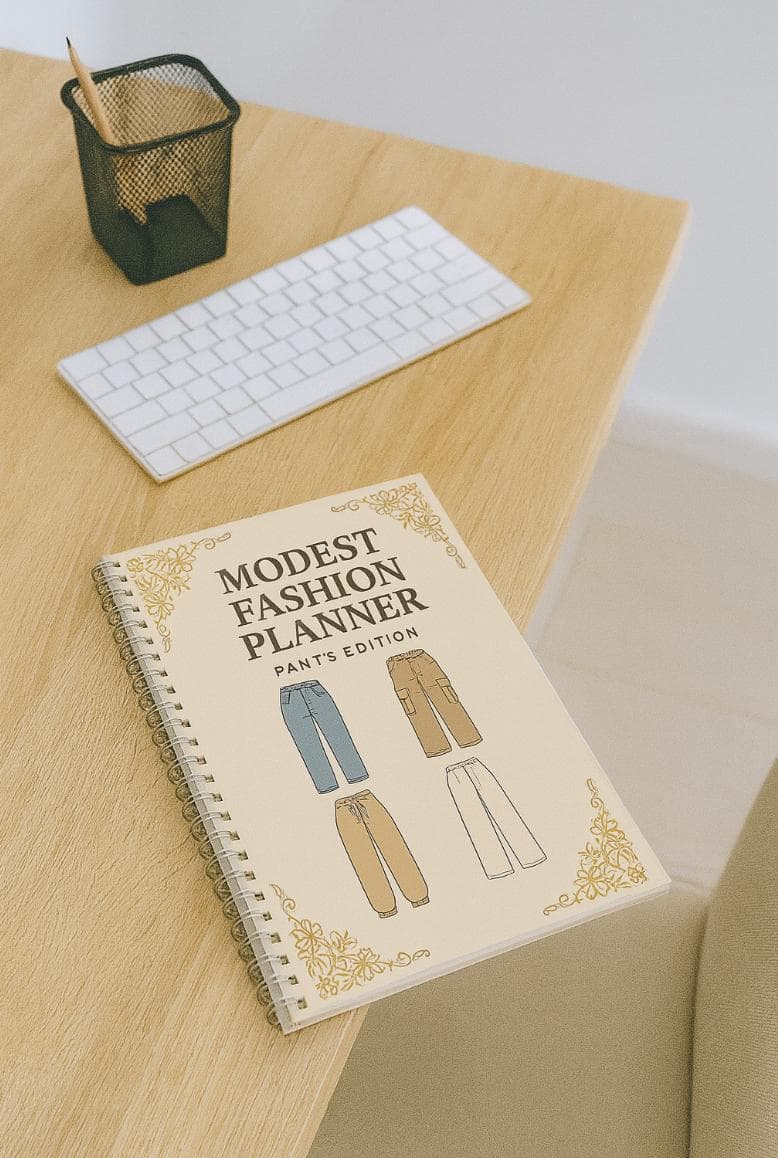 Modest Fashion Planner | Pants Edition | Digital Wardrobe Tool for Muslim Women | Neutral Outfit Organizer