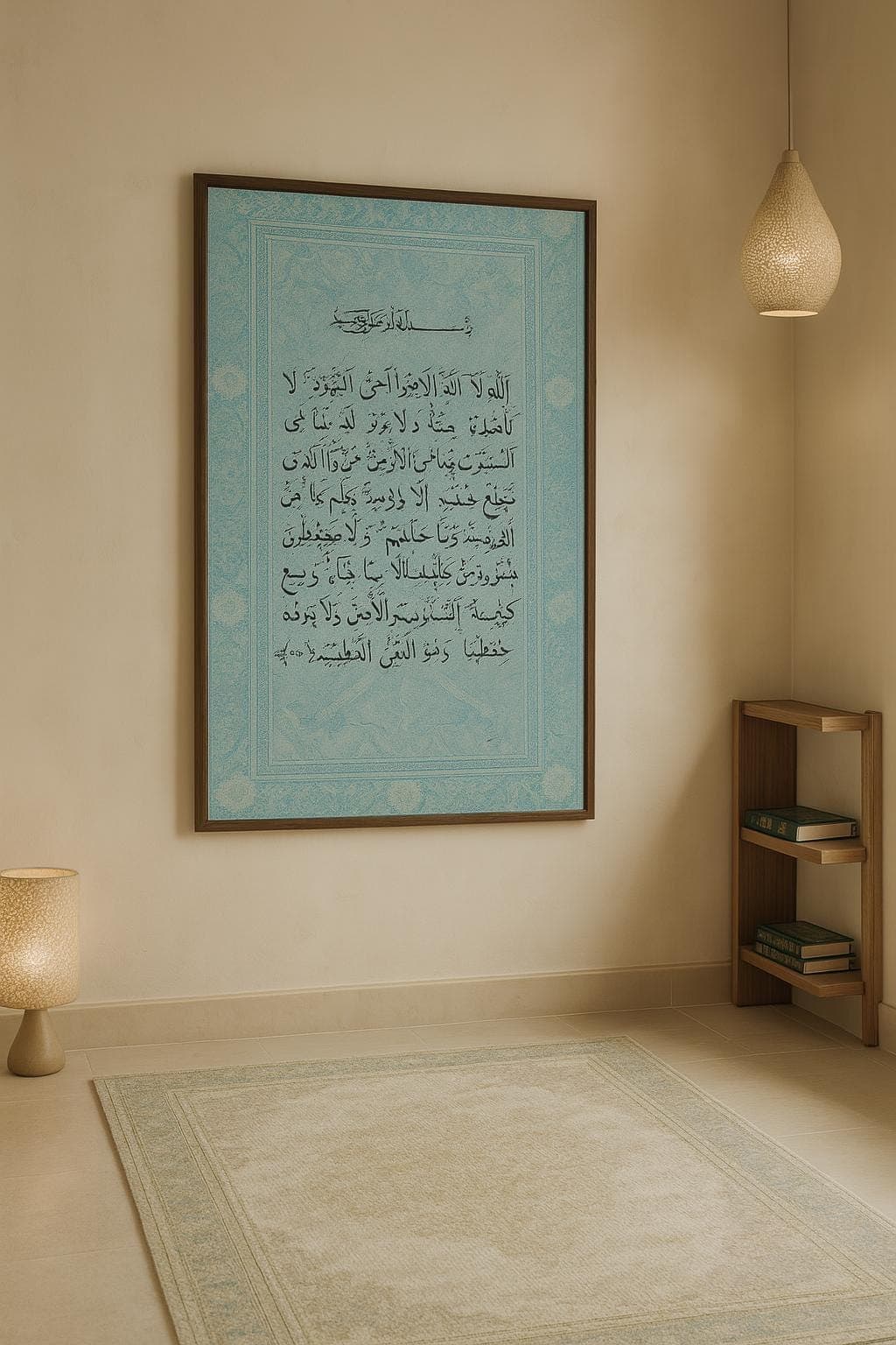 Ayat al-Kursi Quranic Wall Art – Islamic Calligraphy Poster (Printable)