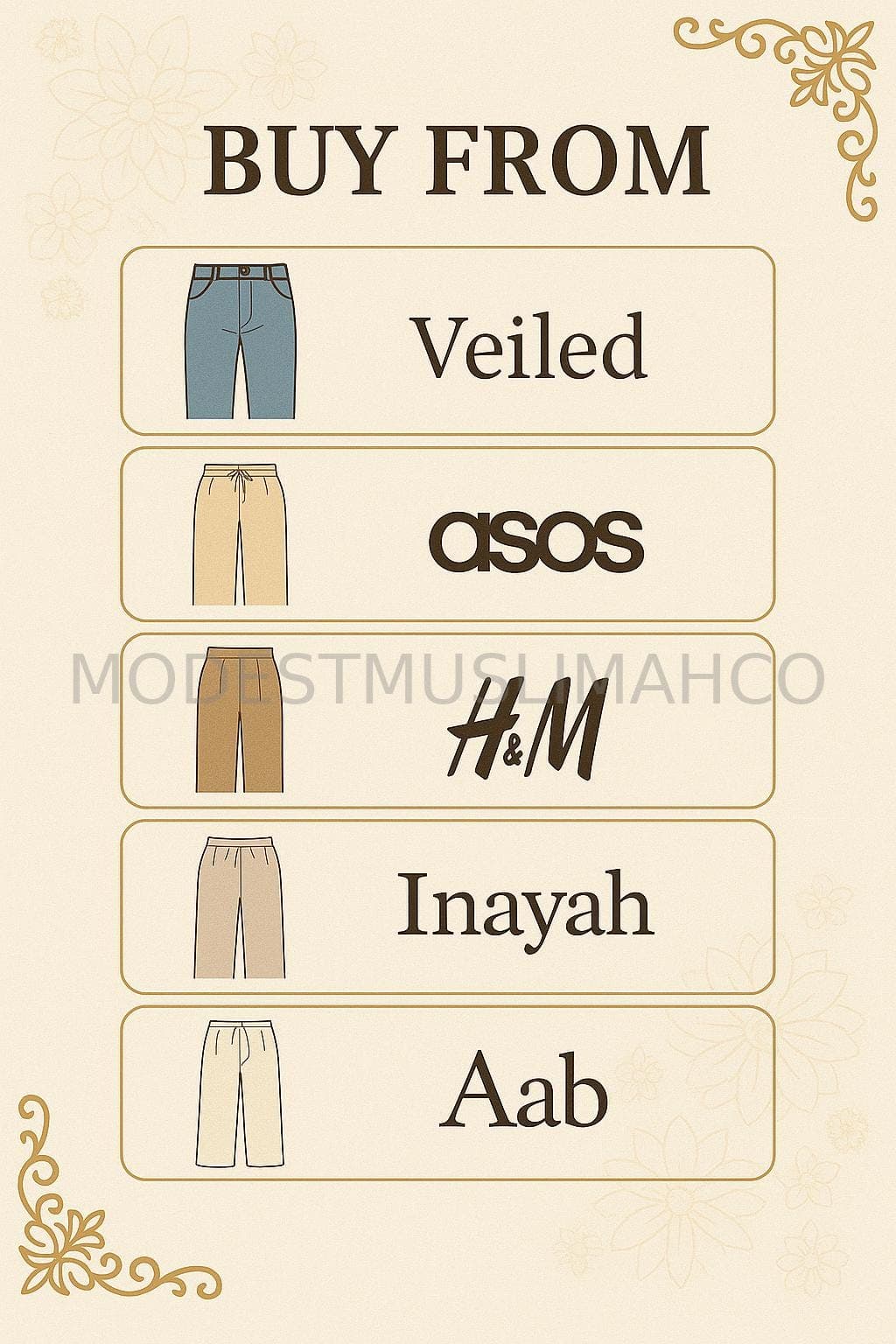 Modest Fashion Planner | Pants Edition | Digital Wardrobe Tool for Muslim Women | Neutral Outfit Organizer - image 5