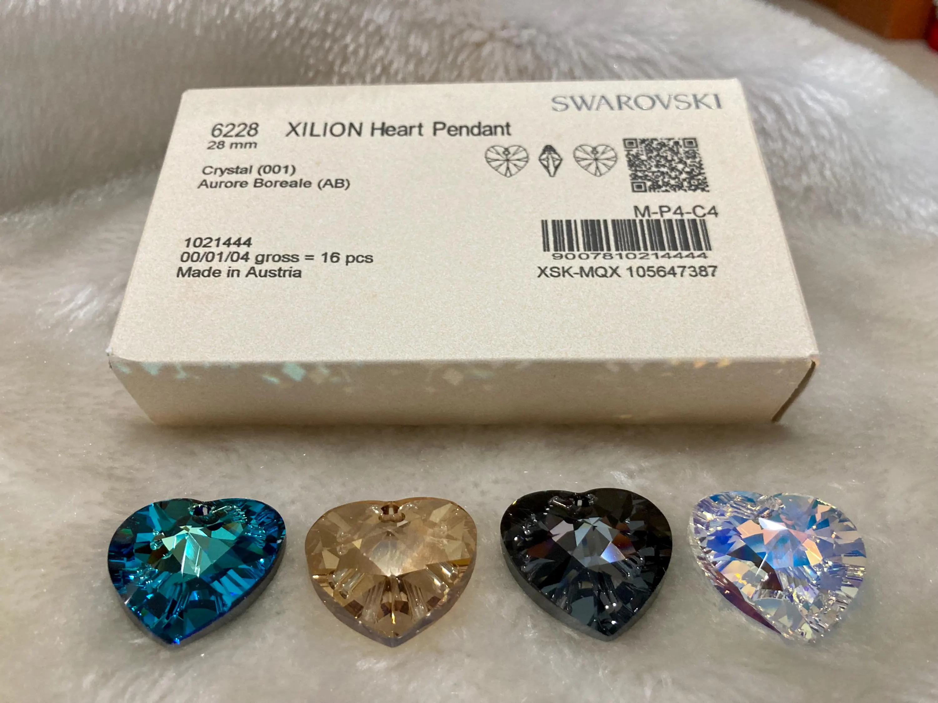 28mm Heart Swarovski Crystal Pendant 6202 AB 6228 Colours Loose Beads Jewelry Making Love Pendant top drilled - image 3
