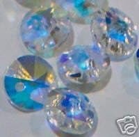 DIY 6mm 6200 Swarovski Crystal AB White 20p UFO 6428 Rivoli Pendant Bead loose beads for jewelry making findings