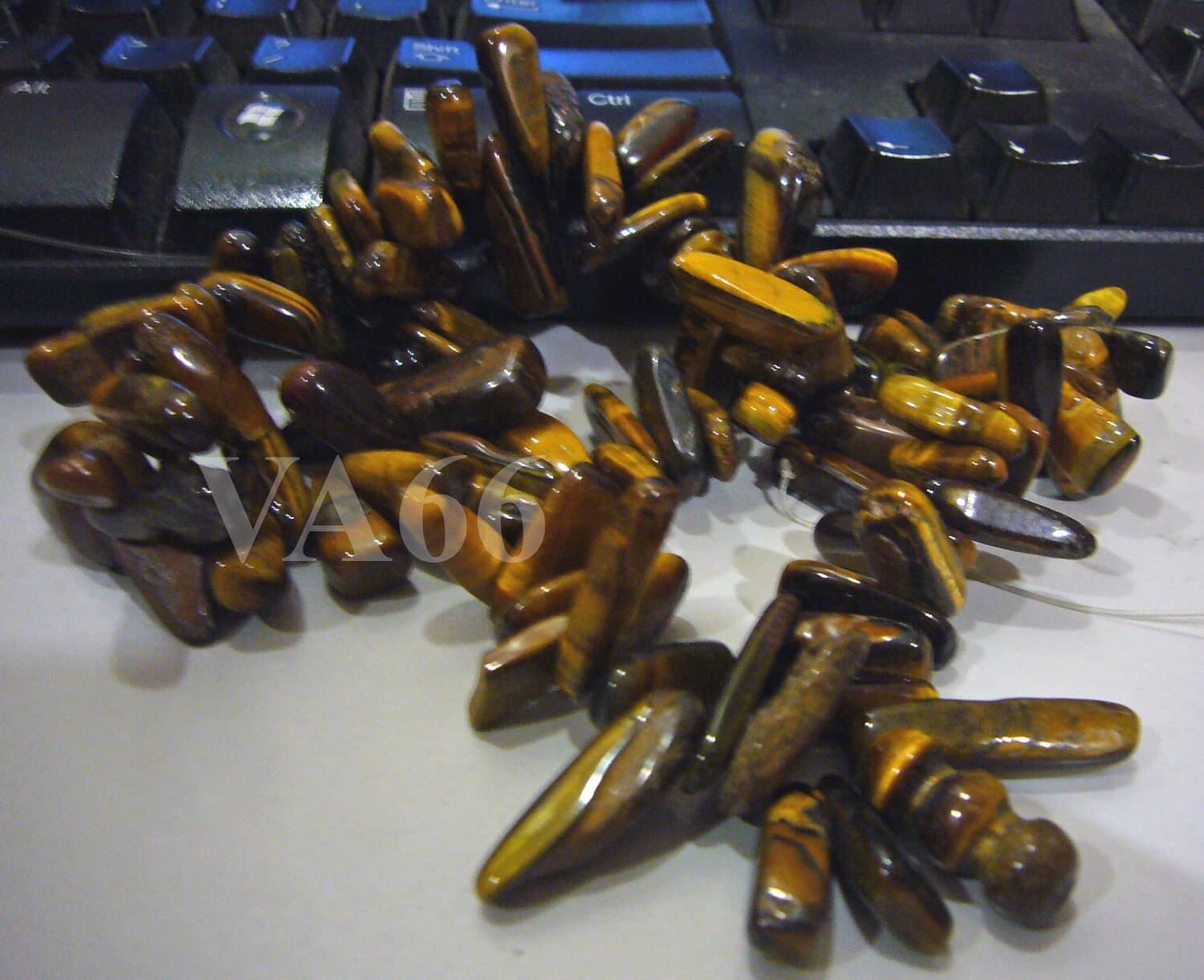 DIY 16 Inches 1 strand Tiger Eye Gemstone Large Size Long Stick Shape Chips Brown Genuine Gemstones Loose Beads Jewelry Making Scrapbooking - image 3
