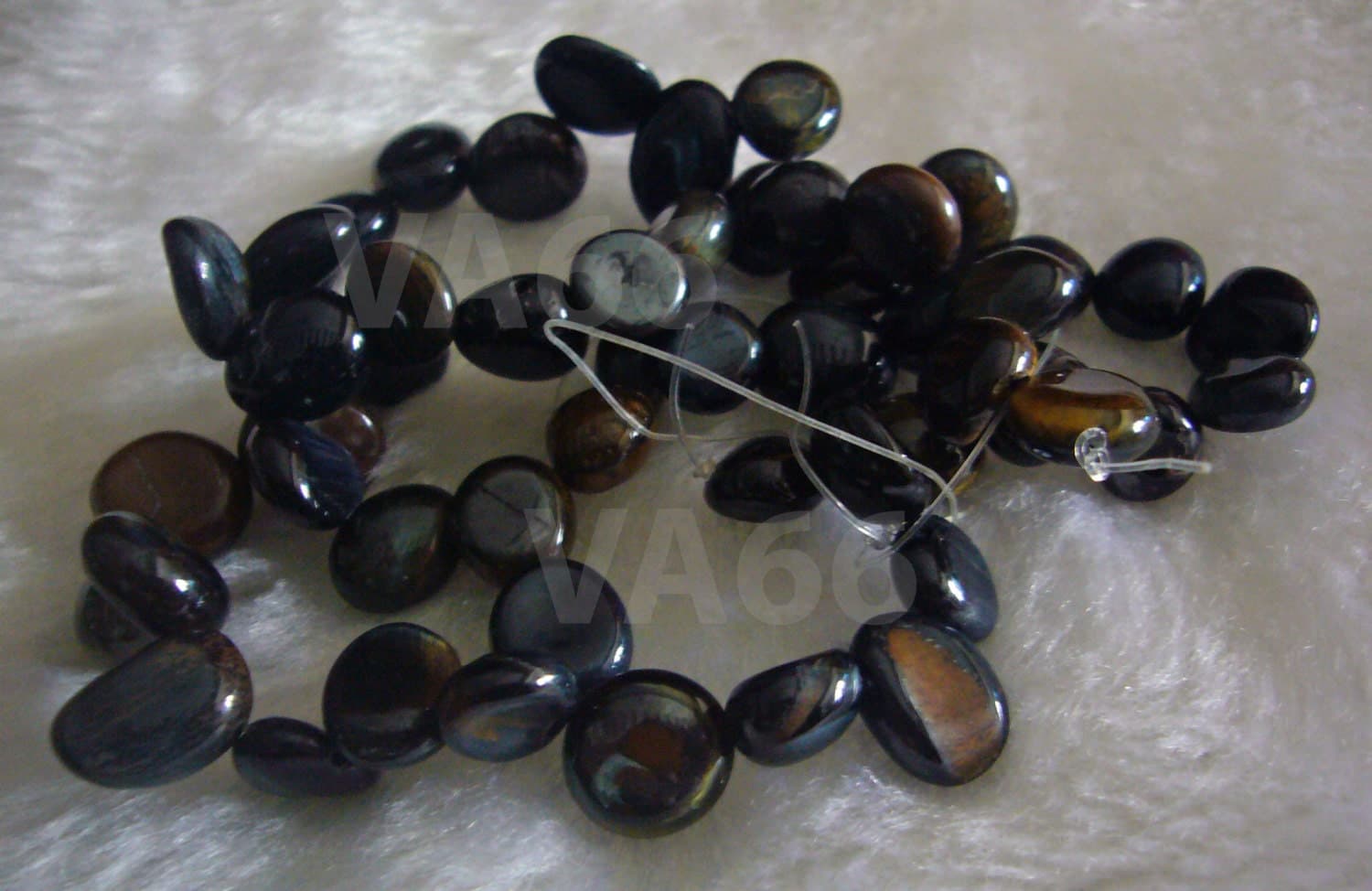 DIY 15" Blue Tiger Eye Gemstone Water Drop Shape Genuine Gemstones Teardrop Drop Nuggets Gems Beads Jewelry Making Beading Craft Sewing - image 3