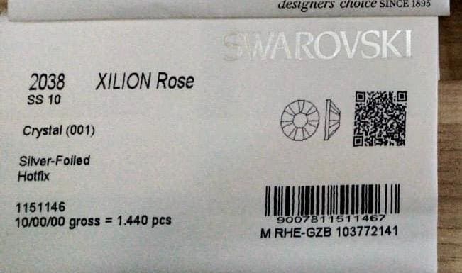 SS10 SS12 Sealed Swarovski Factory Pack 2028 2038 Hot Fix HF Iron On Crystal AB Clear Flatback Rhinestone 1440p Aurora Borealis Craft Bling - image 3