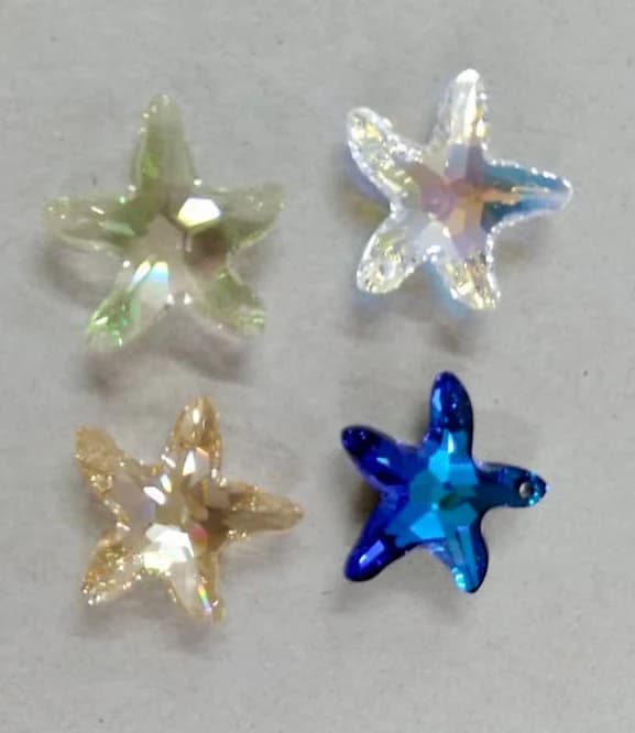 Crystal AB Swarovski 8818 Starfish Big Size 28mm Pendant No Bail Colors Loose Beads Jewelry Making top drill Bermuda Blue Golden Shadow - image 4