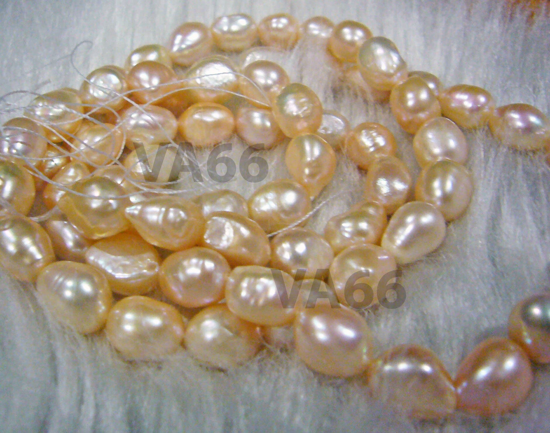 DIY full strand A+ Fresh Water Pearls Free Style Baroque Rice Pearl Beads Peach 9mm 10mm x 8mm PS910 Smooth Loose Jewelry Making Craft