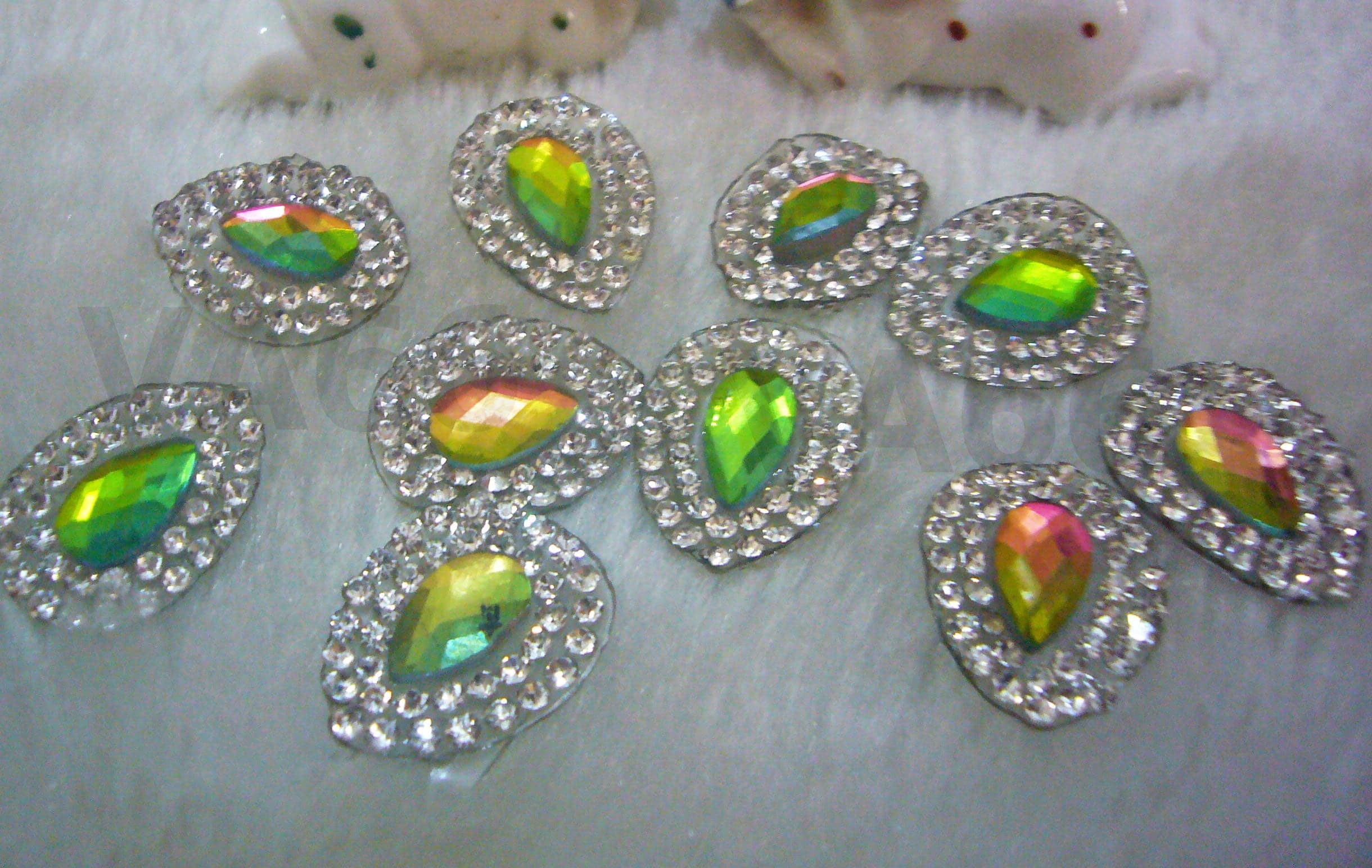 Bling Peacock Rainbow Diamond Rhinestone Teardrop Iron On Patch Applique Motif Heat Transfer Decals Stickers Costume Embellishment Sewing K5 - image 5