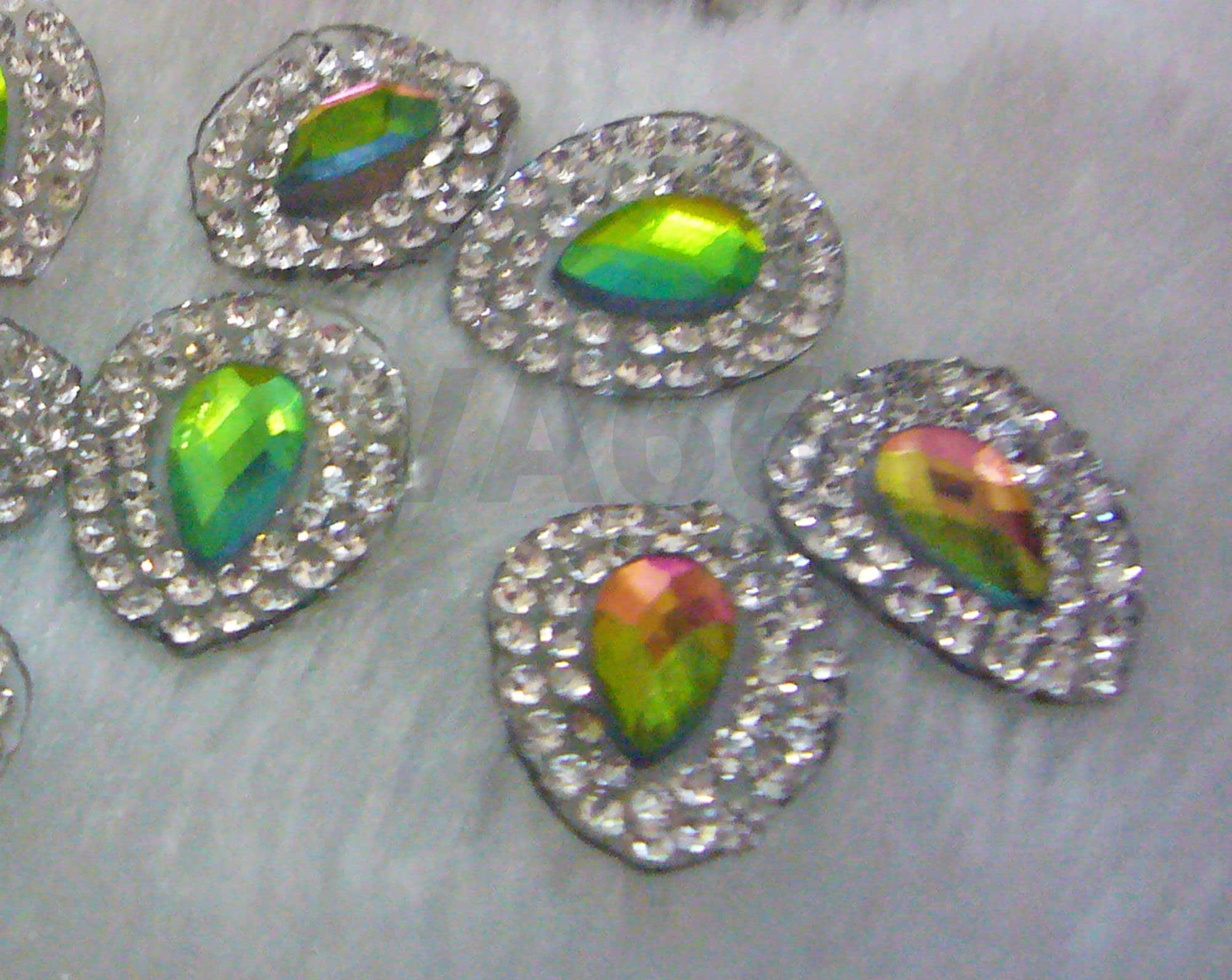 Bling Peacock Rainbow Diamond Rhinestone Teardrop Iron On Patch Applique Motif Heat Transfer Decals Stickers Costume Embellishment Sewing K5