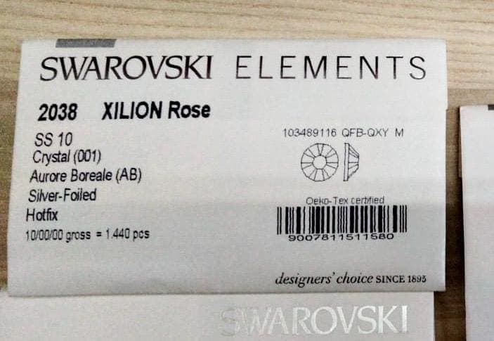 SS10 SS12 Sealed Swarovski Factory Pack 2028 2038 Hot Fix HF Iron On Crystal AB Clear Flatback Rhinestone 1440p Aurora Borealis Craft Bling - image 4