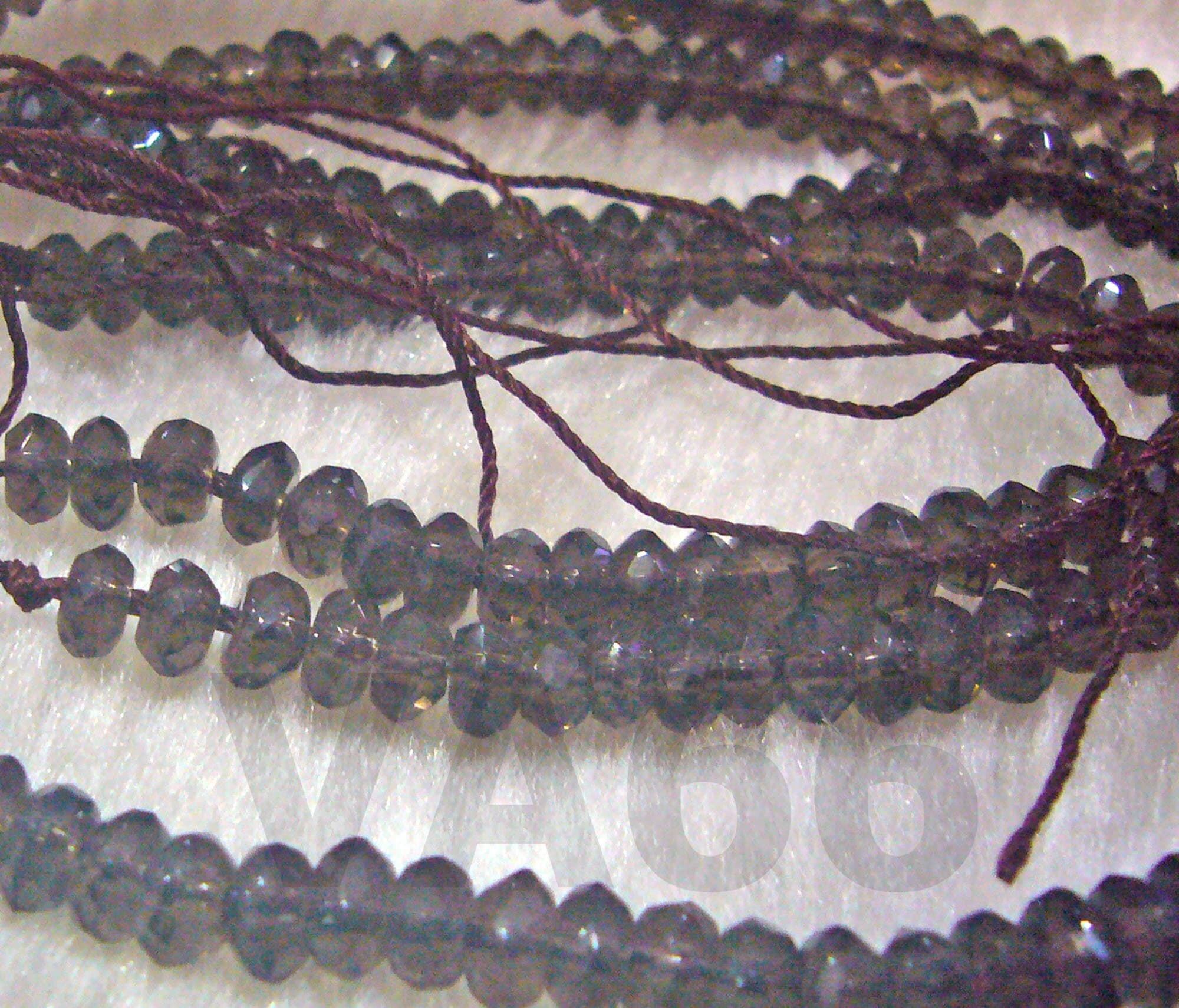 DIY Grade A 15" Brown Smokey Quartz Smoky Facetted Donut 3mm x 5mm Gemstone Round Disc Rondelle Nugget Genuine Gemstones Loose Beads Donut - image 4