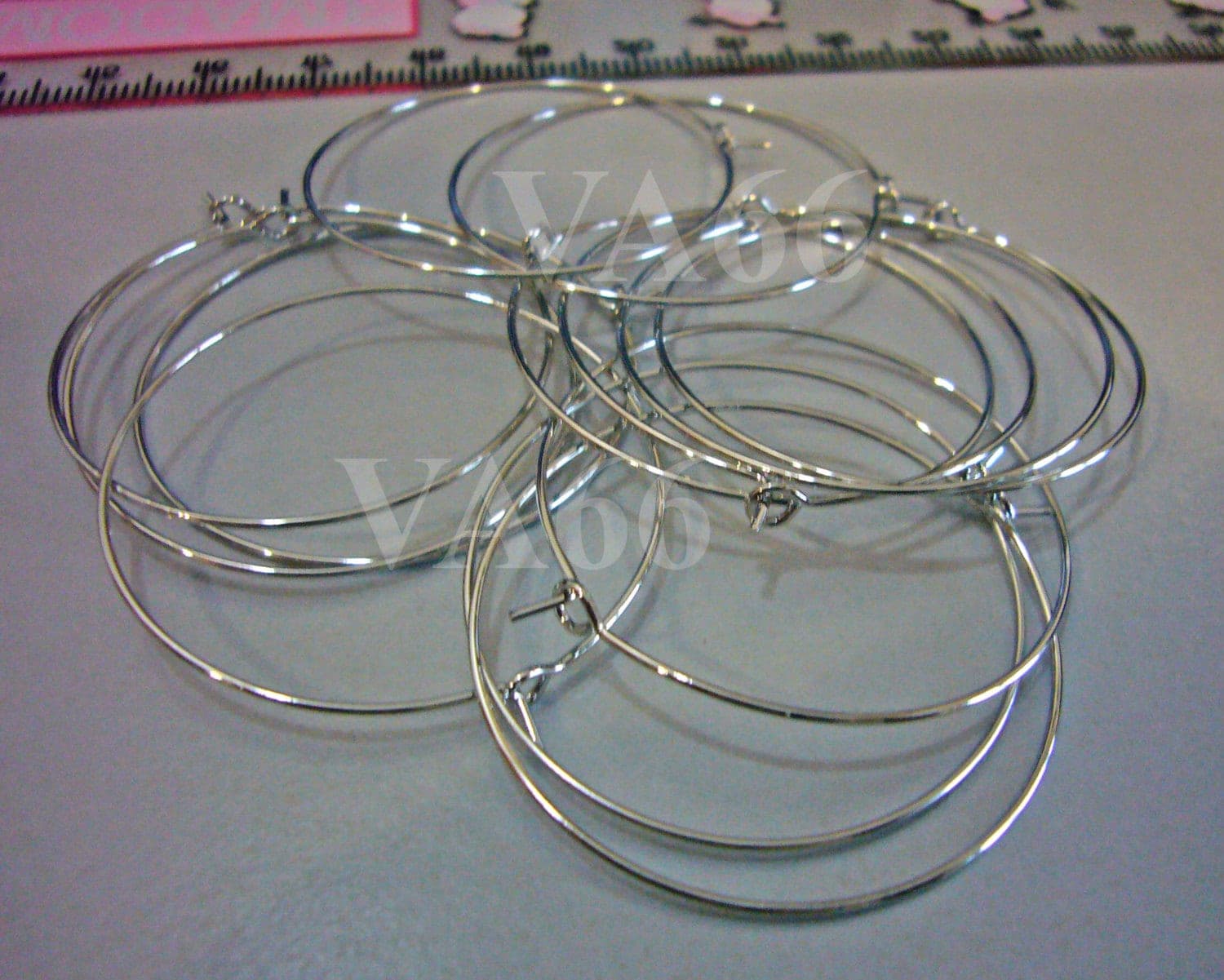 DIY 20pcs 10pairs x Silver Hoops Wire Earring 25mm Hooks Parts Earring Hooks Jewelry Making Supplies Findings