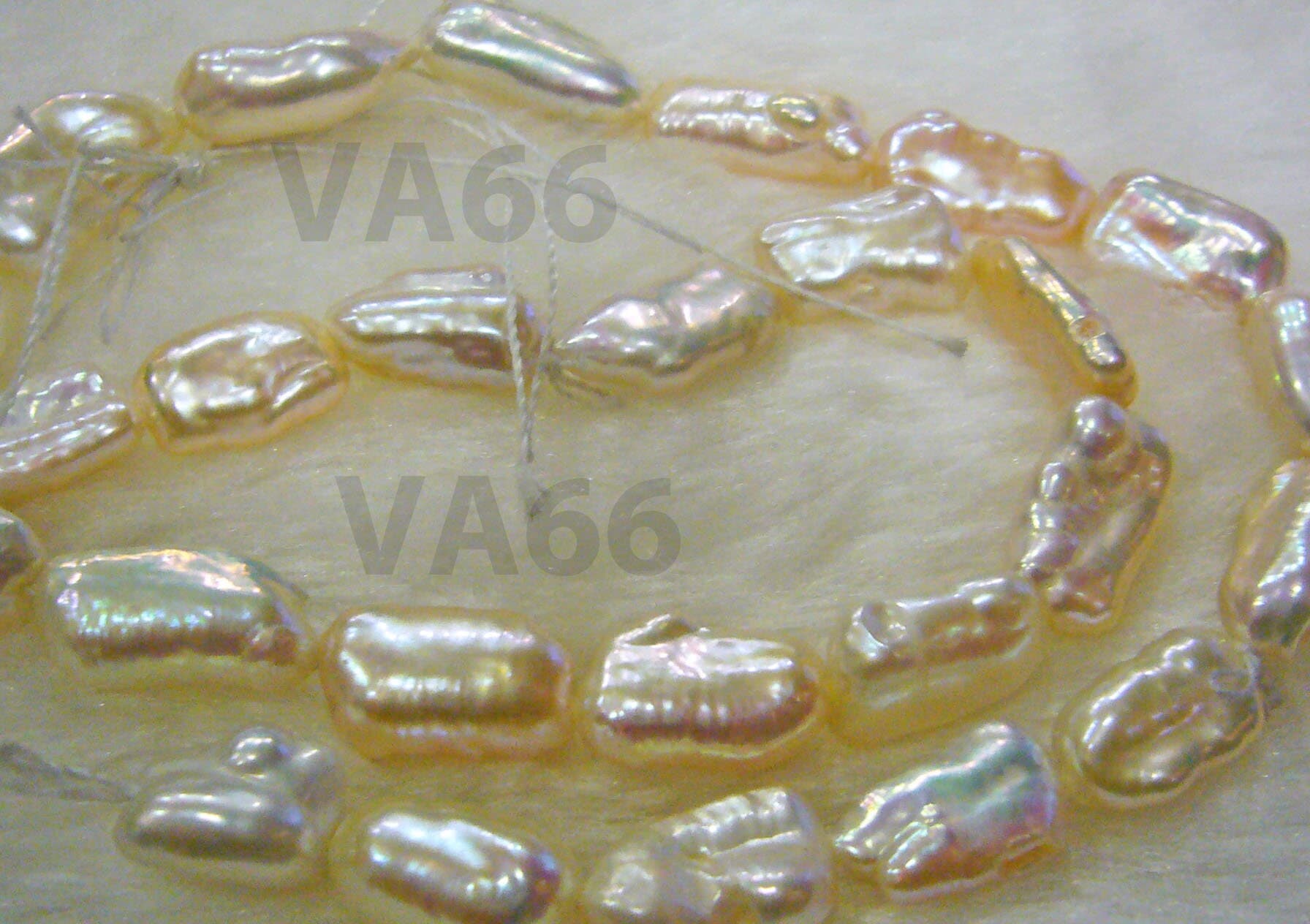 DIY 15" Fresh Water Pearls Baroque Shapes Pearl Beads White Ivory Natural Mother of Pearl color Loose Beads Mother of Pearl 13mm - 18mm
