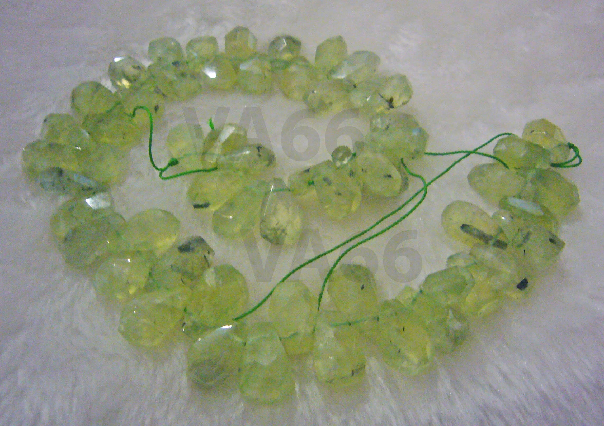 DIY 16" Natural Green Prehnite Gemstone Facetted Top Drill Pendant 20mm x 12mm 2-way Drop Shape Large Gemstones Beads Jewelry Making - image 5