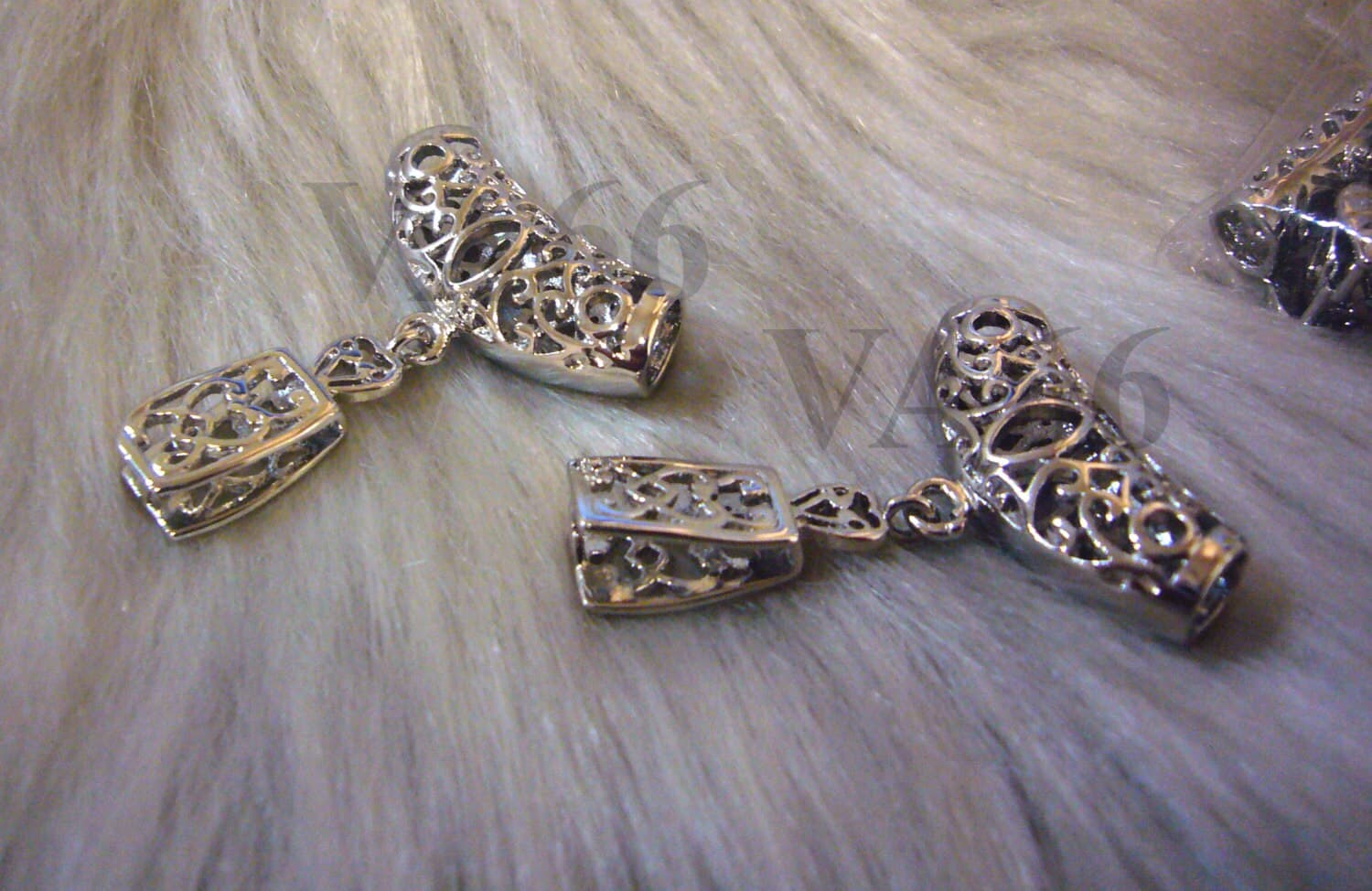 DIY Findings Pendant Necklace Bails Scarf Clips Filigree Pewter Silver Color Parts Bail for multi Strand or Single Jewelry Making Bail - image 3