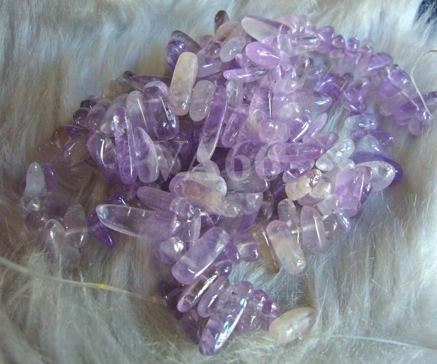 DIY 15" Purple Ametrine Gemstone Teeth Stick Shape Chips Briolete Genuine Gemstones Top Drill Freeform Spikes Beads Jewelry Craft 1 Strand - image 3