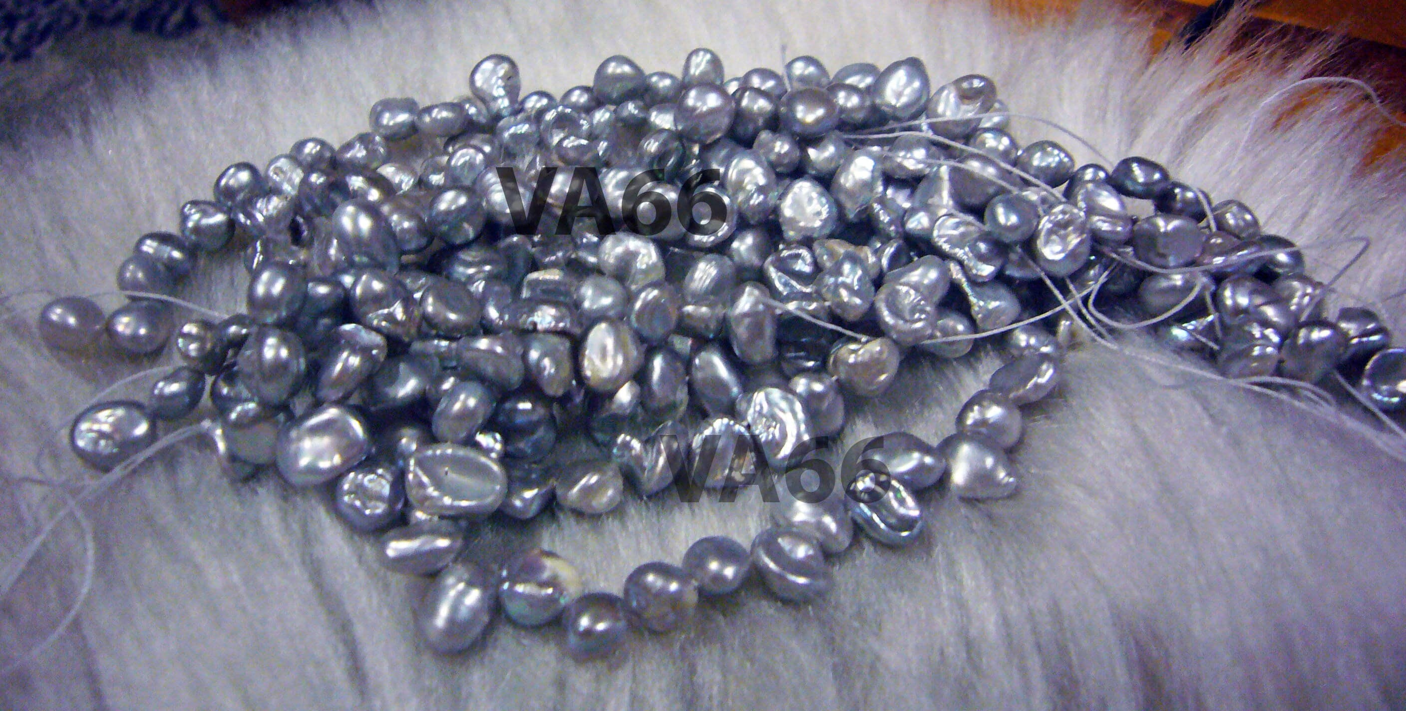 DIY A Baroque 2 Way Pearl Fresh Water Pearls 15" strand Loose Beads Gray Dyed Top Drilled Rainbow Hues 10mm x 8mm PS108 Jewelry Making Beads - image 3