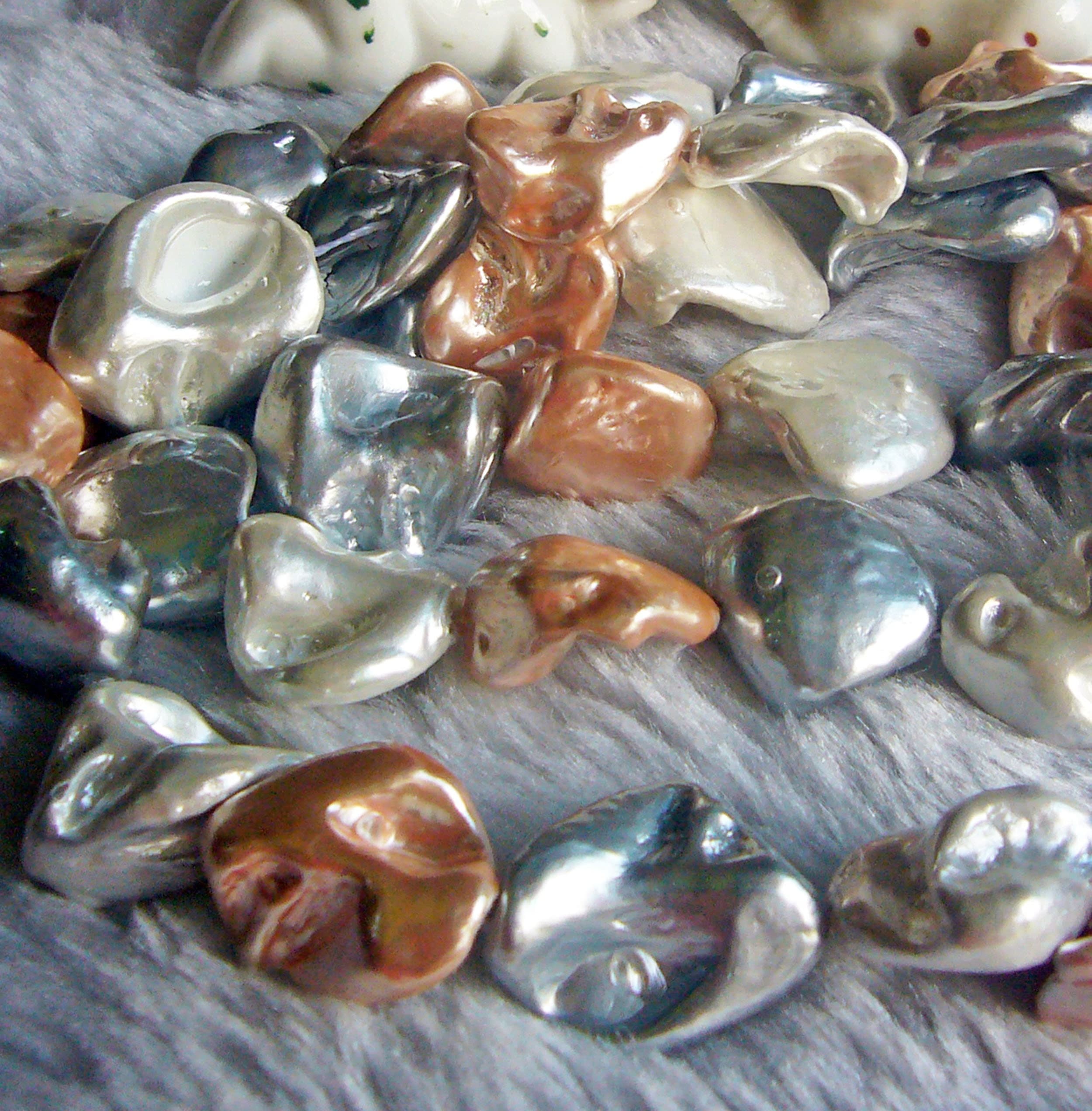 DIY 15" Fresh Water High Luster Jumbo Pearls Big XL Baroque Natural Pearl Beads White Rose Gold Gray Beads Jewelry Making Supplies 15mm 21mm