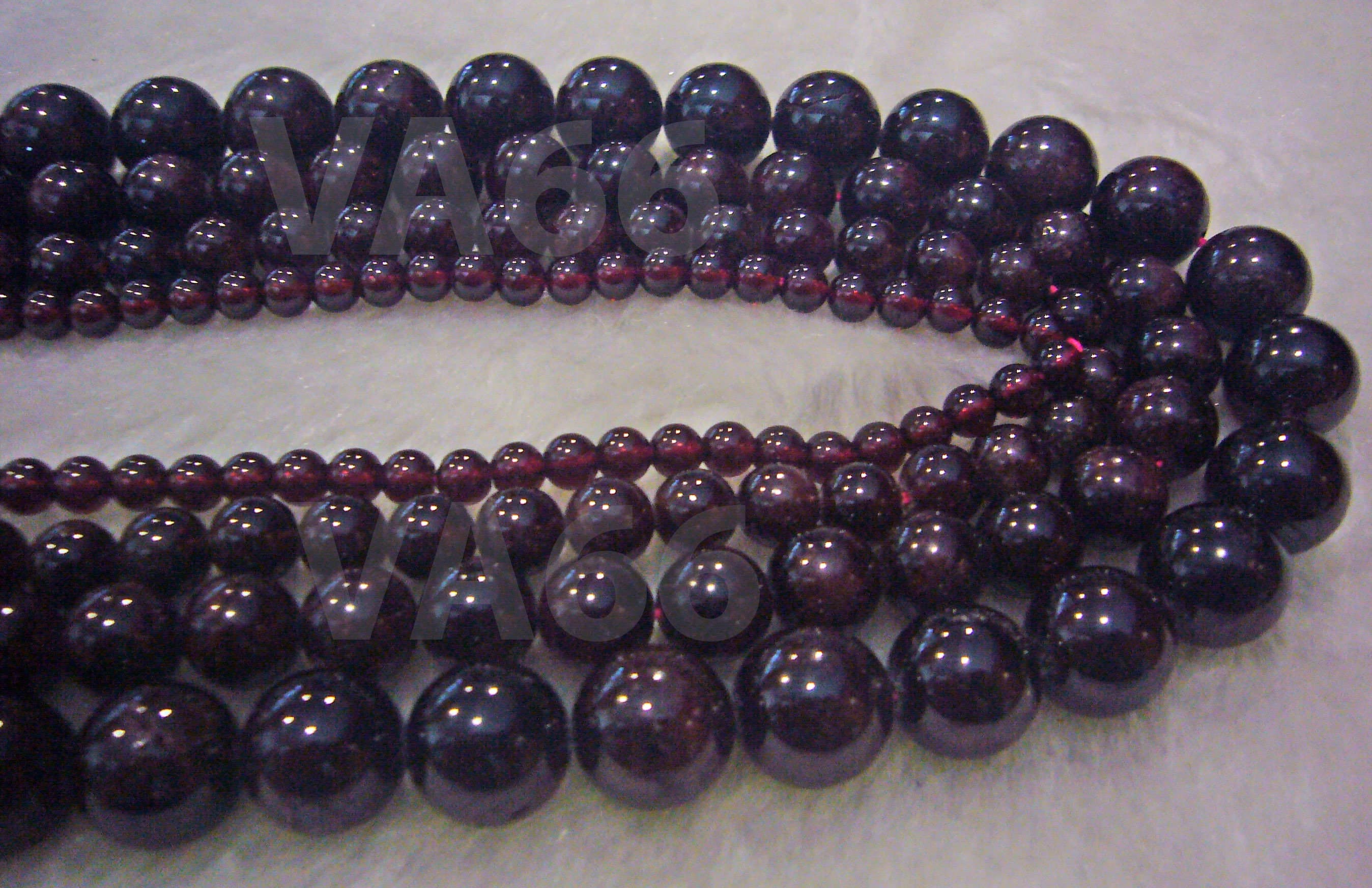 DIY 4mm 6mm 8mm 12mm Garnet Gemstone Round Maroon Gemstones 15" Full Strand Through Hole Loose Beads Jewelry Making, Sewing Craft - image 5