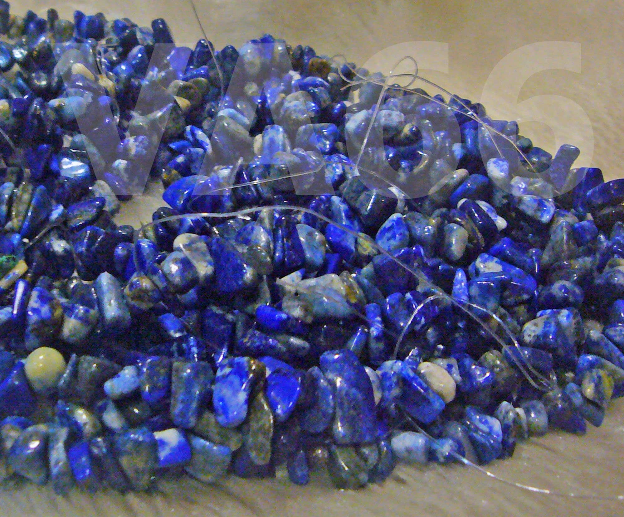DIY 33" Lapis Lazuli Blue Natural Gemstones Chips with White Specks Genuine Gemstone Gems Loose Beads for jewelry making findings Craft