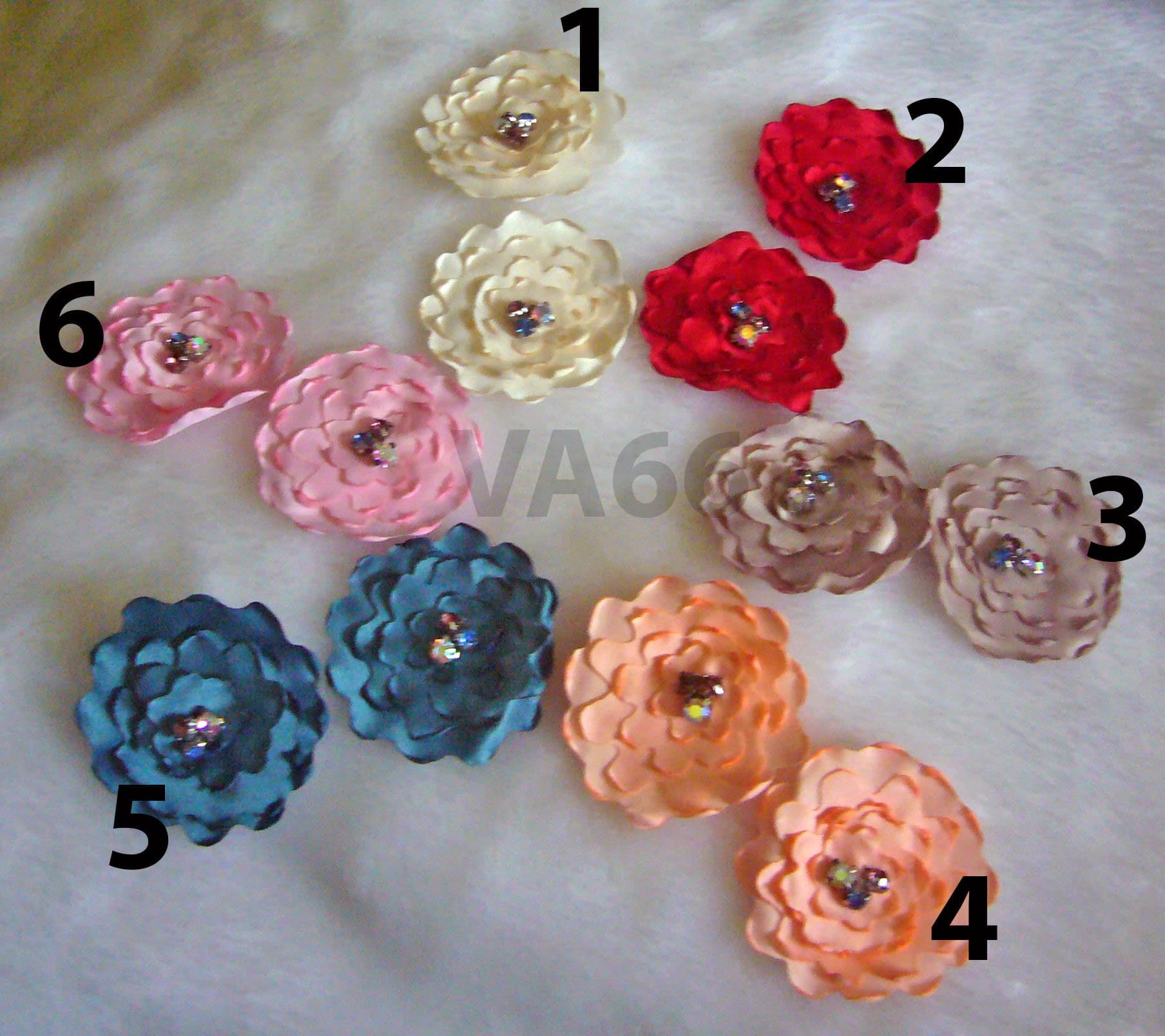 Fabric Flower Appliques A2, Embellishment, Wedding Decoration, cloth Flowers, Sew on Flowers Applique, Layered Color Choice Sewing Hair Ring - image 3