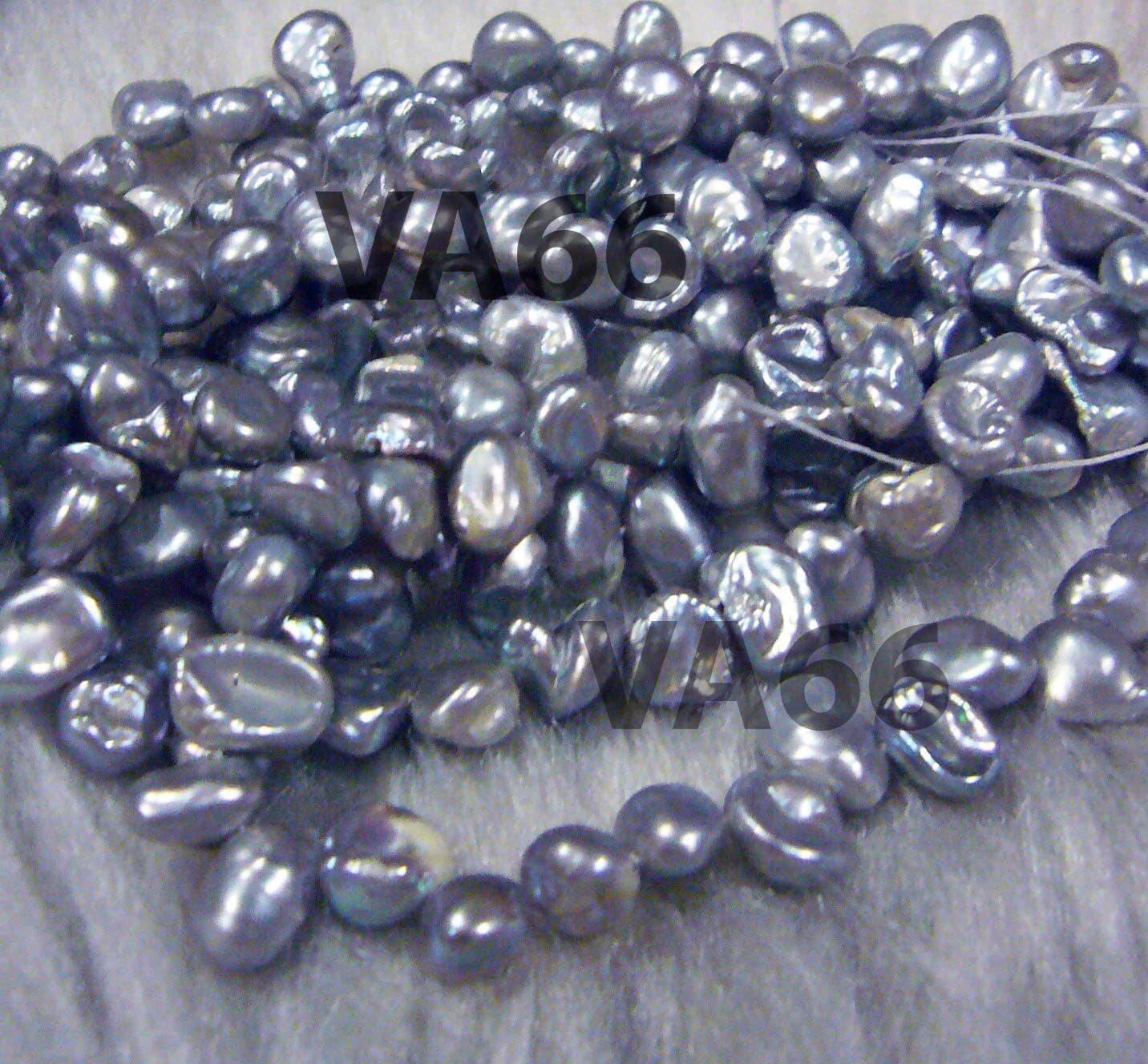 DIY A Baroque 2 Way Pearl Fresh Water Pearls 15" strand Loose Beads Gray Dyed Top Drilled Rainbow Hues 10mm x 8mm PS108 Jewelry Making Beads