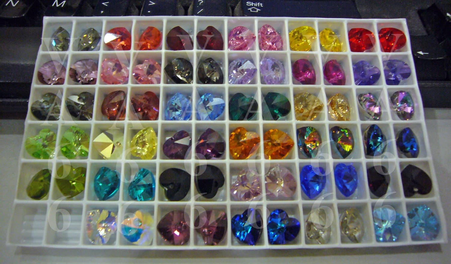 Discontinued Rare Find 35 New Colors 10mm Heart Pendant Swarovski Crystal 6202, 6228 AB Col Choice 10p Top Drill Love Pendant Craft Beads