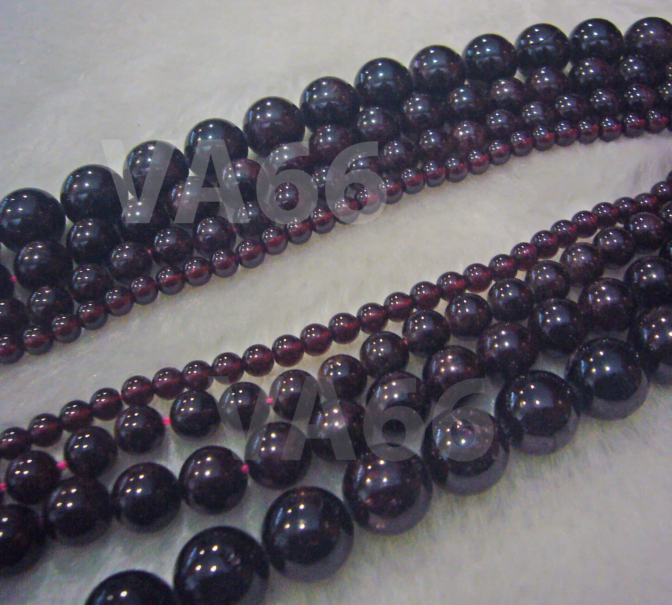 DIY 4mm 6mm 8mm 12mm Garnet Gemstone Round Maroon Gemstones 15" Full Strand Through Hole Loose Beads Jewelry Making, Sewing Craft - image 4