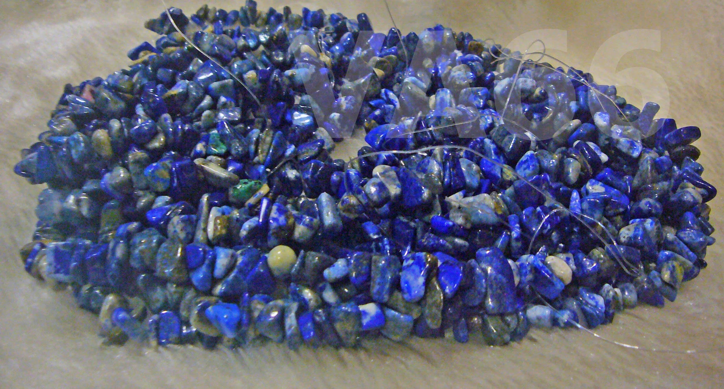DIY 33" Lapis Lazuli Blue Natural Gemstones Chips with White Specks Genuine Gemstone Gems Loose Beads for jewelry making findings Craft - image 3