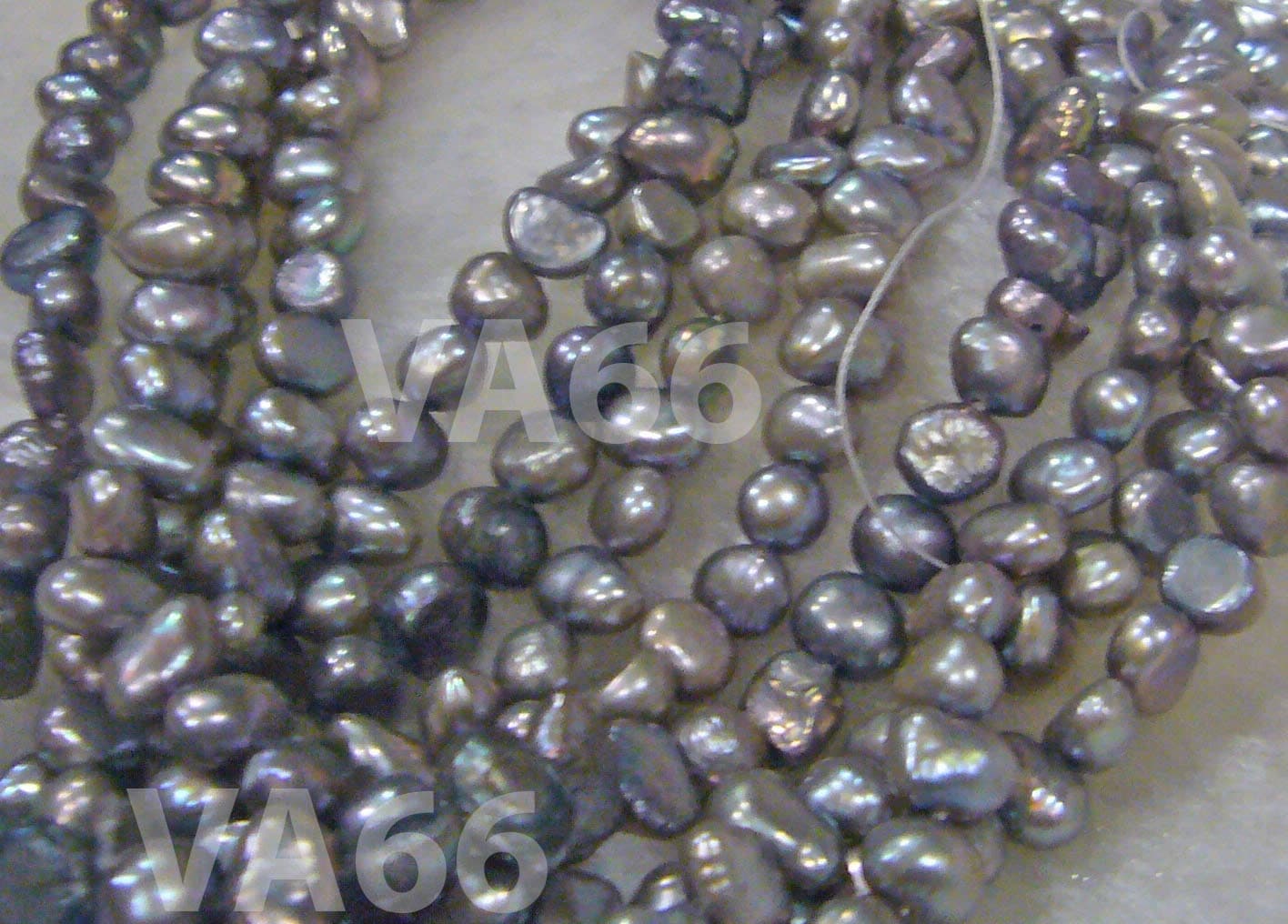 DIY AA Potato Round Pearl Fresh Water Pearls 14" strand Loose Beads Light Grey Rainbow Hues 5/6mm PS056 Jewelry Making Natural Pearl Bead
