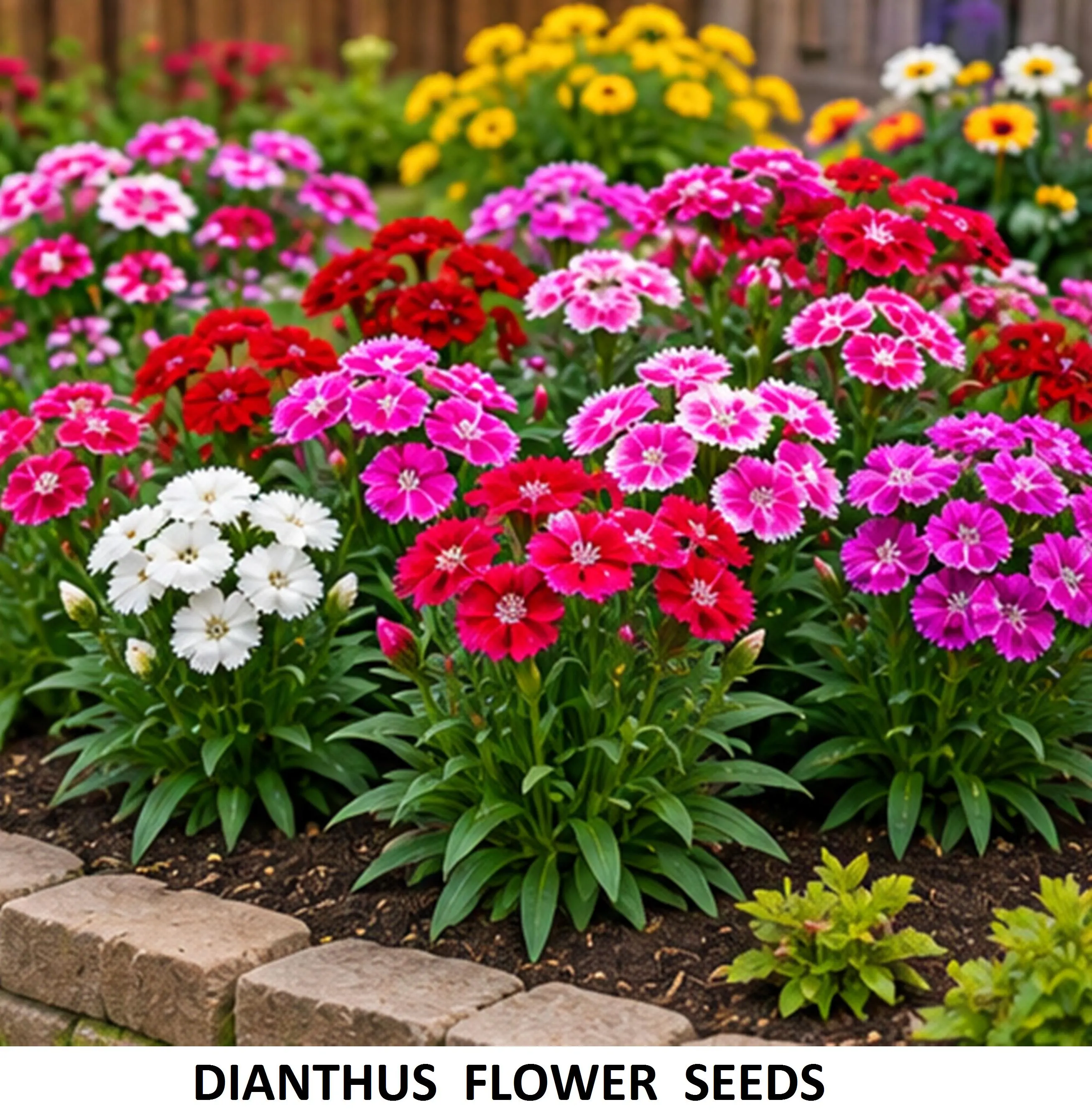 300+ Dianthus Flower Seeds 5g Pack – Mixed Color Sweet William Seeds, Fragrant Garden Flowers