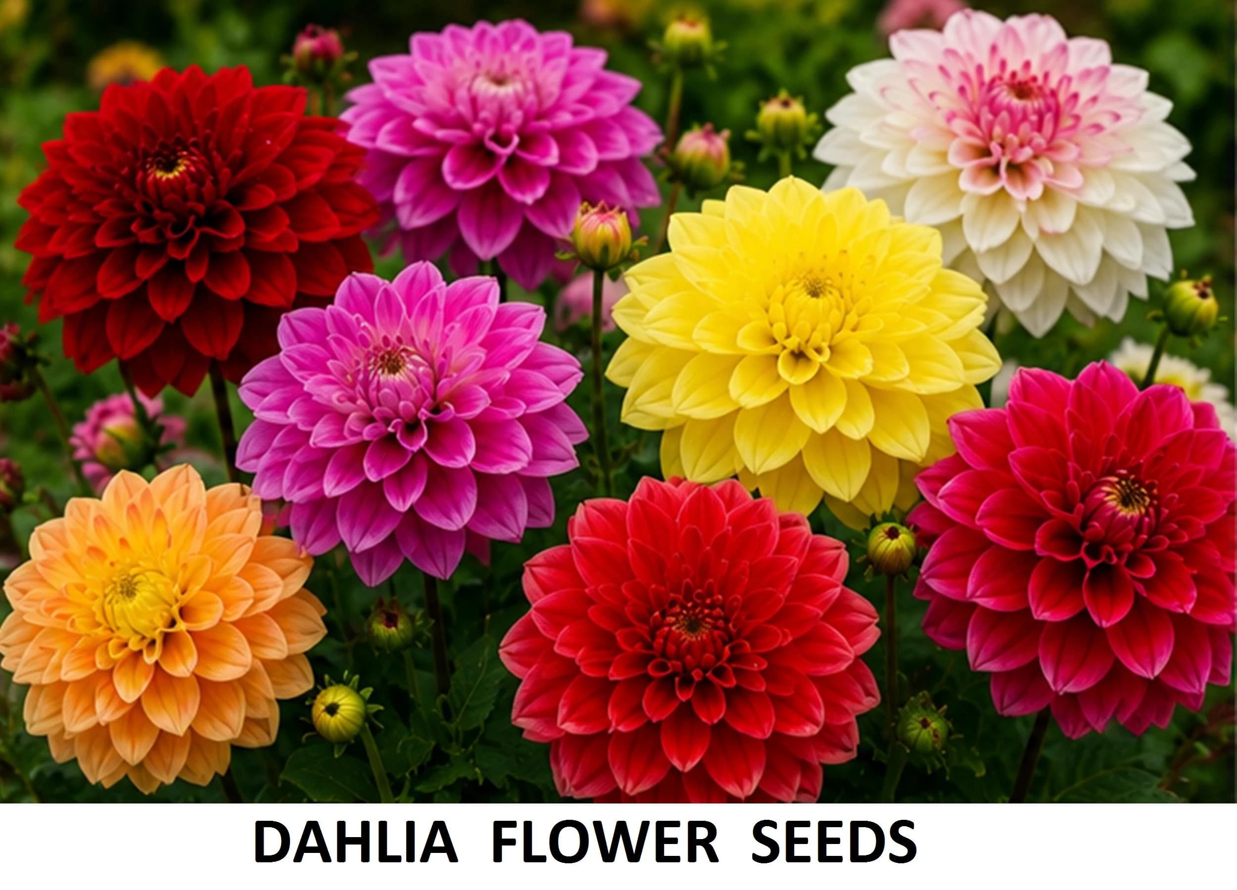 50+ Dahlia Flower Seeds 5g Pack – Mixed Colors, Blooming Garden Flowers