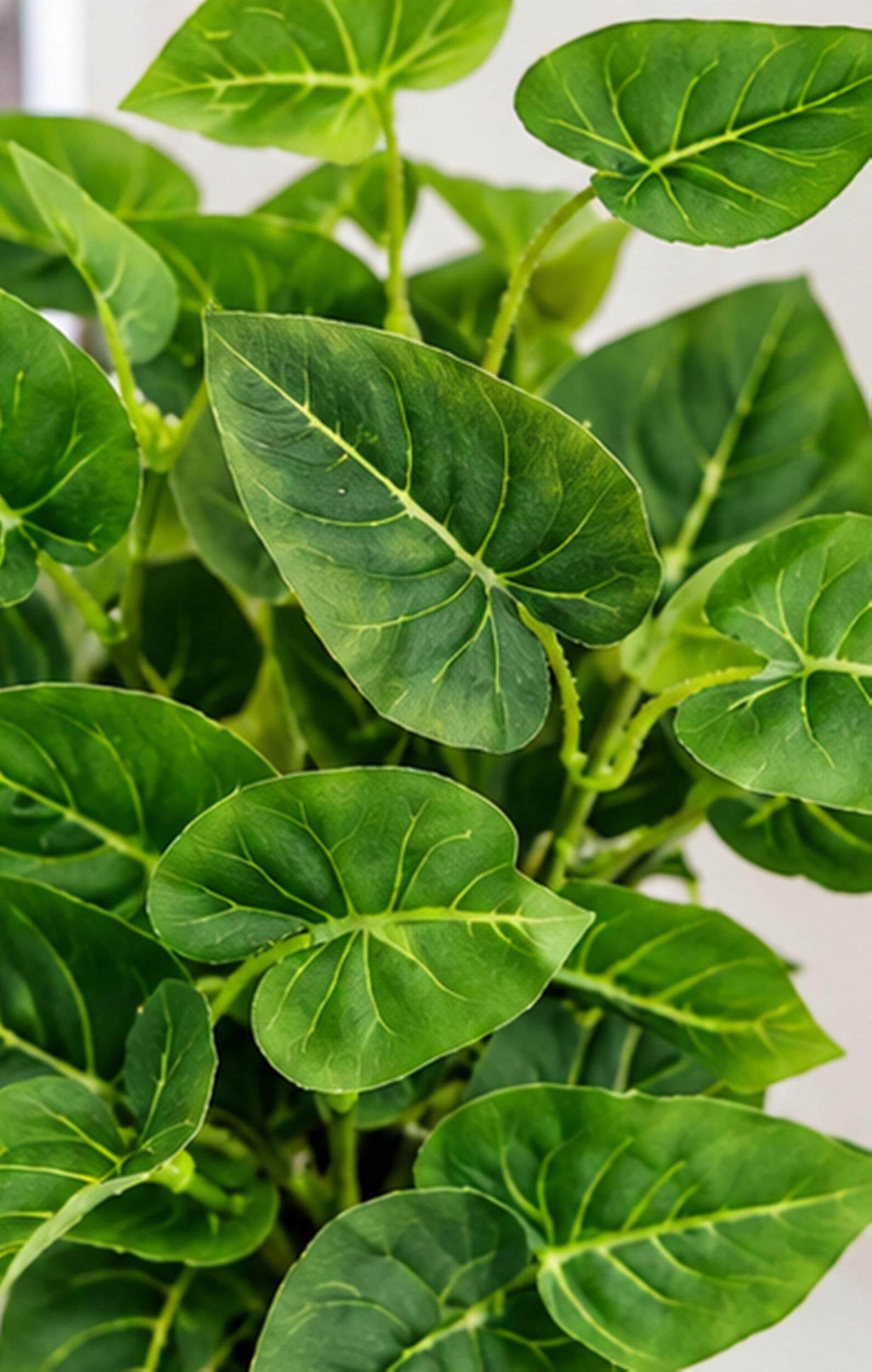 Artificial Golden Pothos Plant in Ribbed Terrazzo White Pot, Minimalist Home Decor - image 3