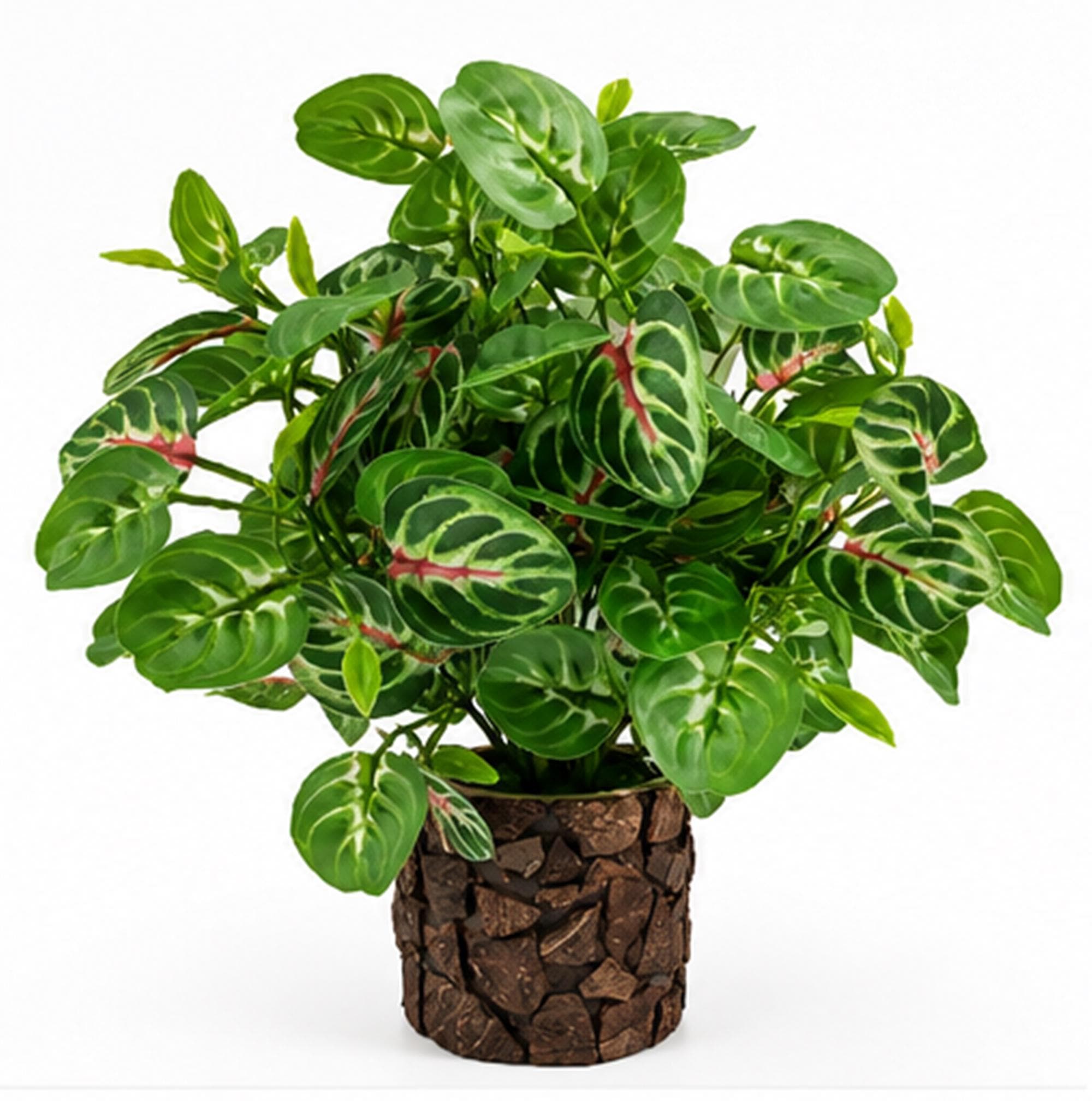 Green Artificial Flower Pot, Faux Colorful Foliage Plant, Home & Office Decoration