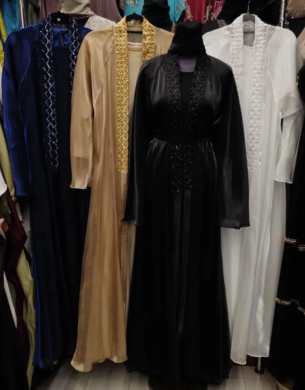 Luxury Embroidered Open Abaya | Elegant Modest Dress | Muslim Women Abaya | Ready to Ship