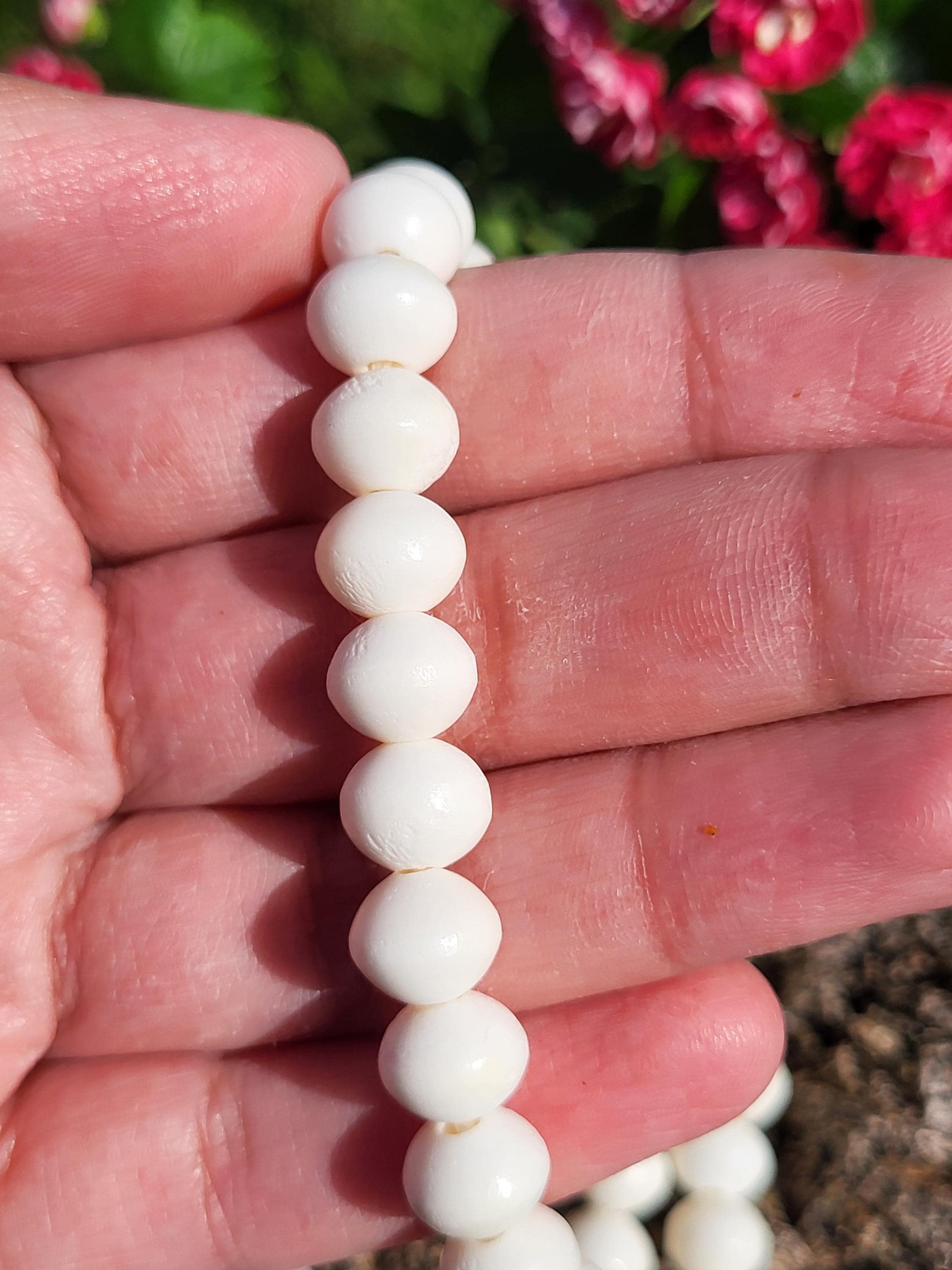 Real Camel Bone Tasbih 99 Beads, White Misbaha Dhikr, Islamic Prayer Beads - image 5