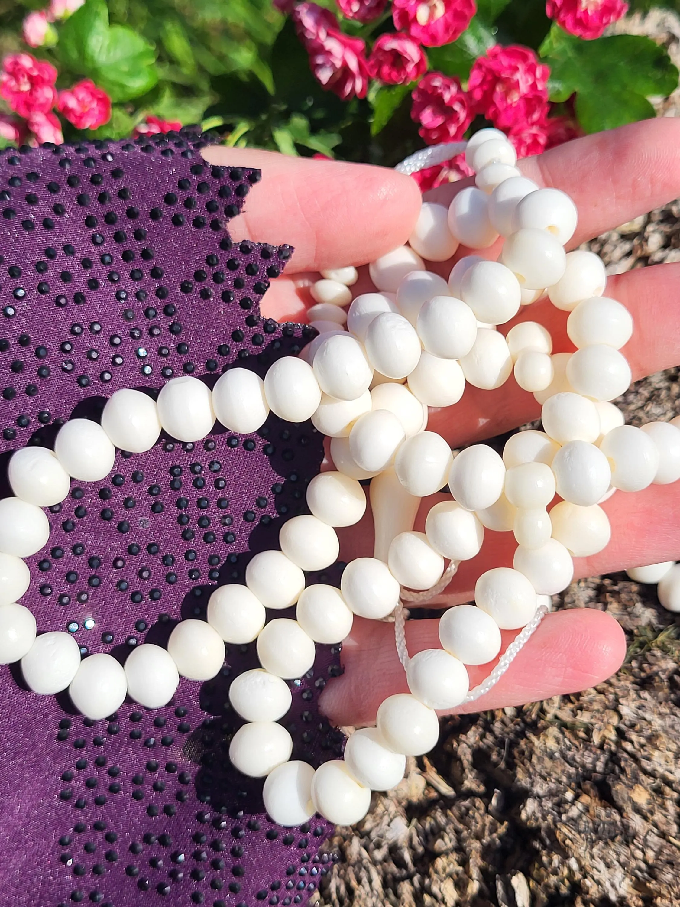 Real Camel Bone Tasbih 99 Beads, White Misbaha Dhikr, Islamic Prayer Beads - image 3
