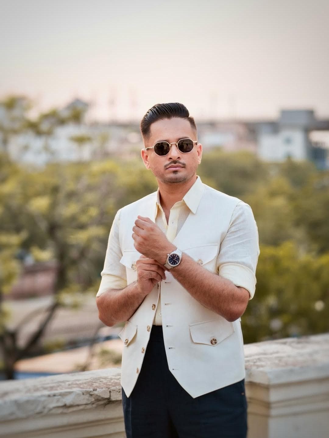 Men's Ivory Linen Waistcoat Outfit | Summer Wedding Formal Wear - image 3