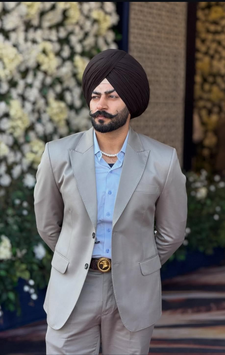 Men's Light Grey Suit - Terry Rayon, Slim Fit Wedding Suit - image 4
