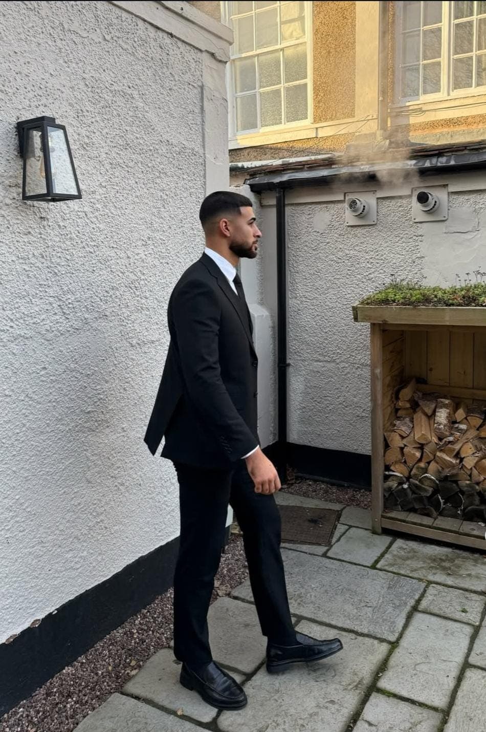 Men's Black Terry Rayon 3-Piece Suit | Slim Fit Wedding Outfit - image 3