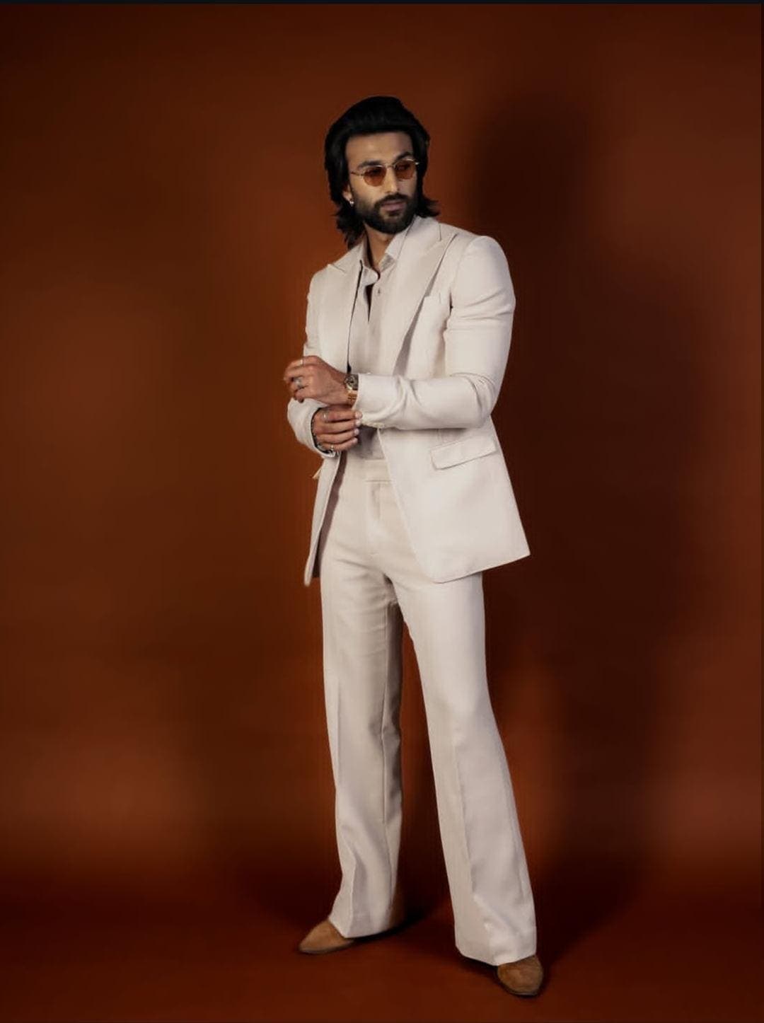 Men's Ivory Retro Suit | Wide-Leg Pants, Tailored Blazer - image 3