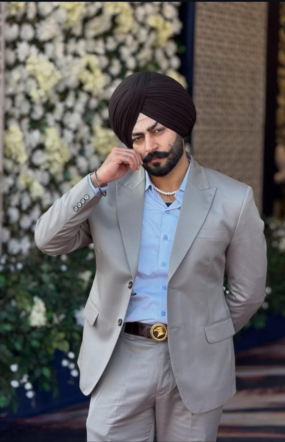 Men's Light Grey Suit - Terry Rayon, Slim Fit Wedding Suit - image 5