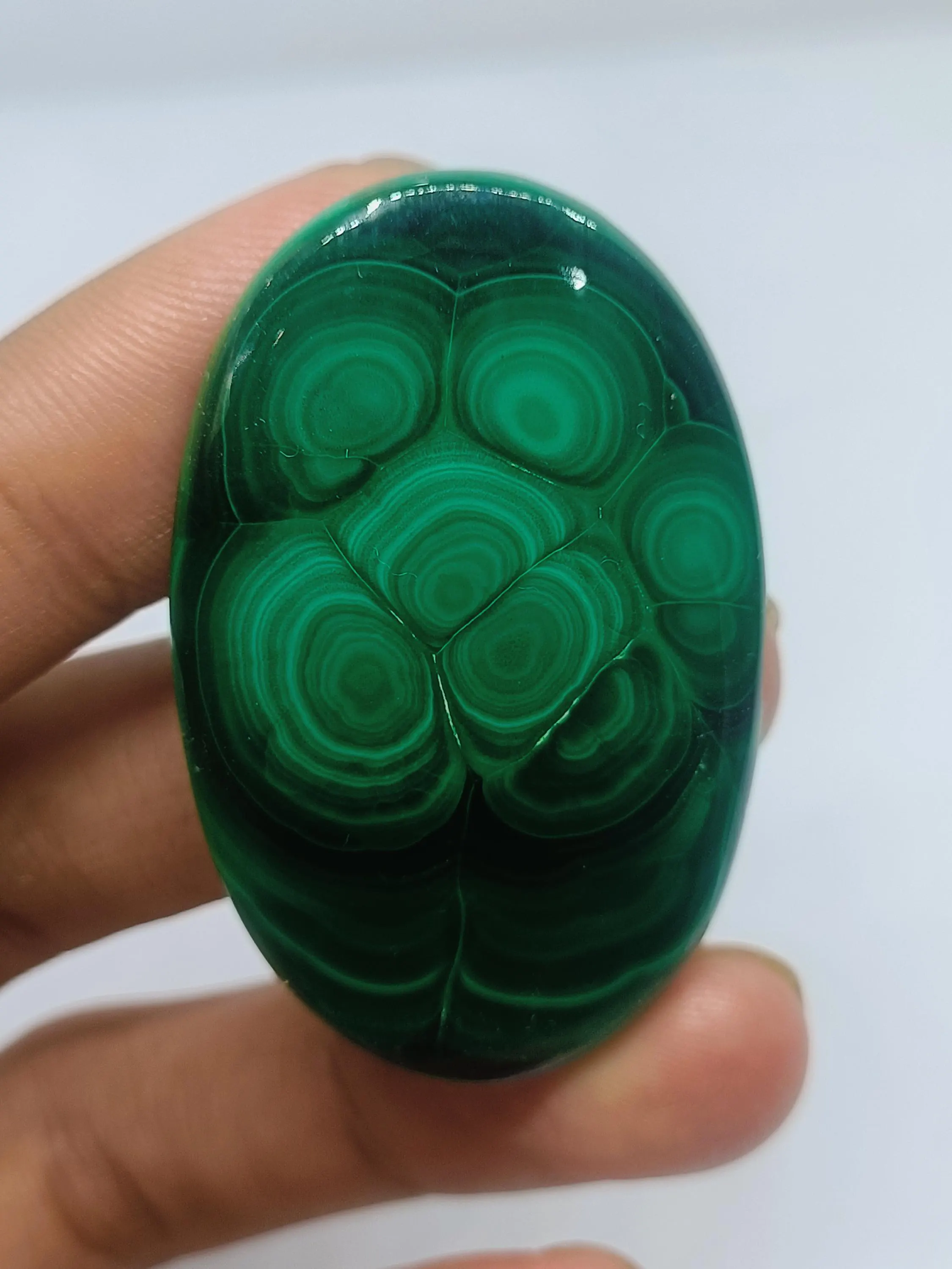 Polished Malachite Cabochon: 85 Carats, Green Crystal Healing Stone - image 5