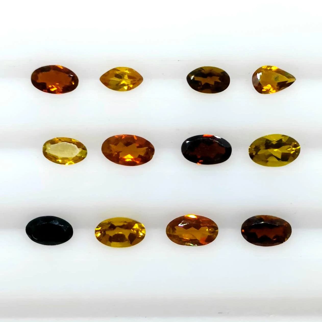 Faceted Petrol Tourmaline Gemstone Lot: Brown Golden Dravite,