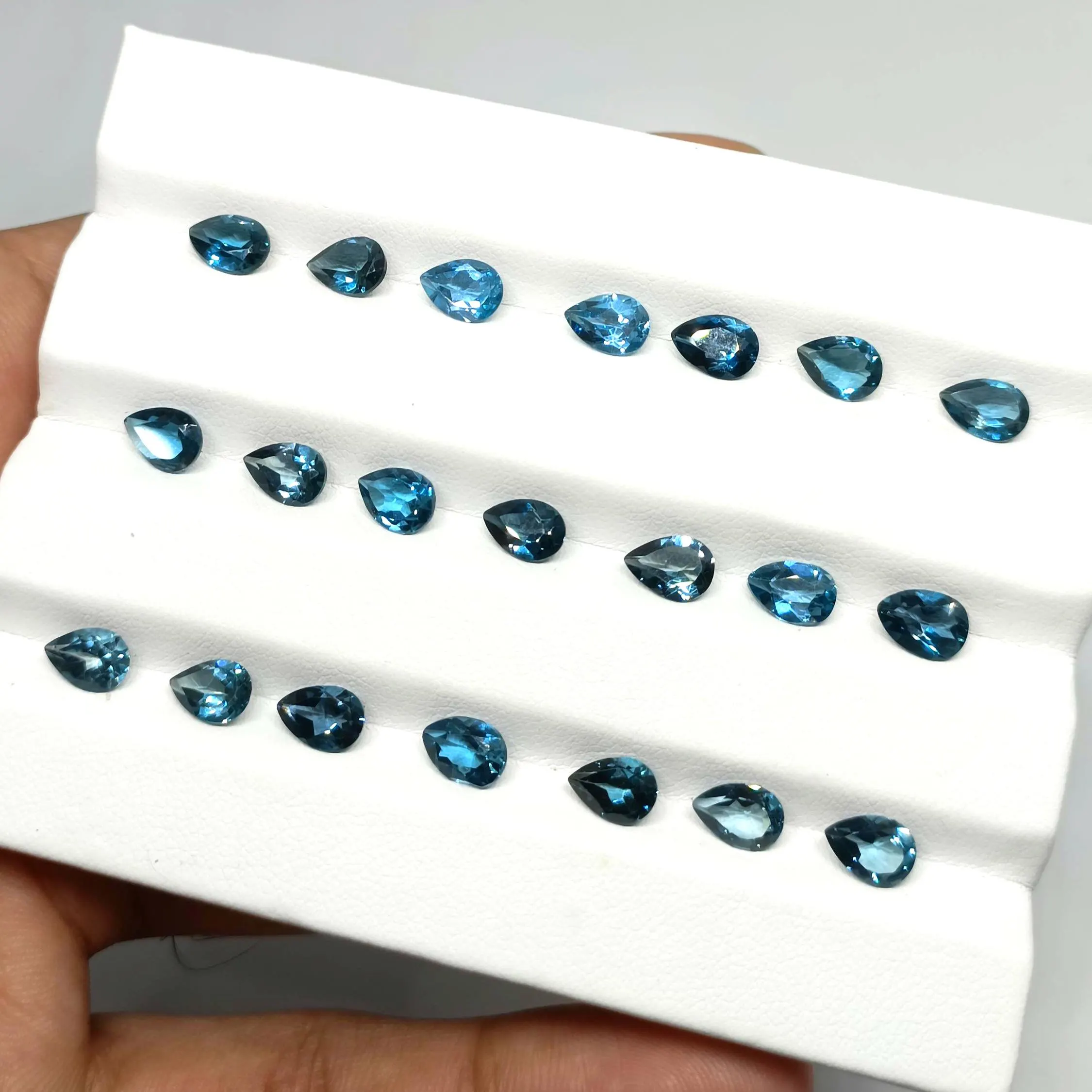 London Blue Topaz Pear Cut Gems – 7x5mm - image 3