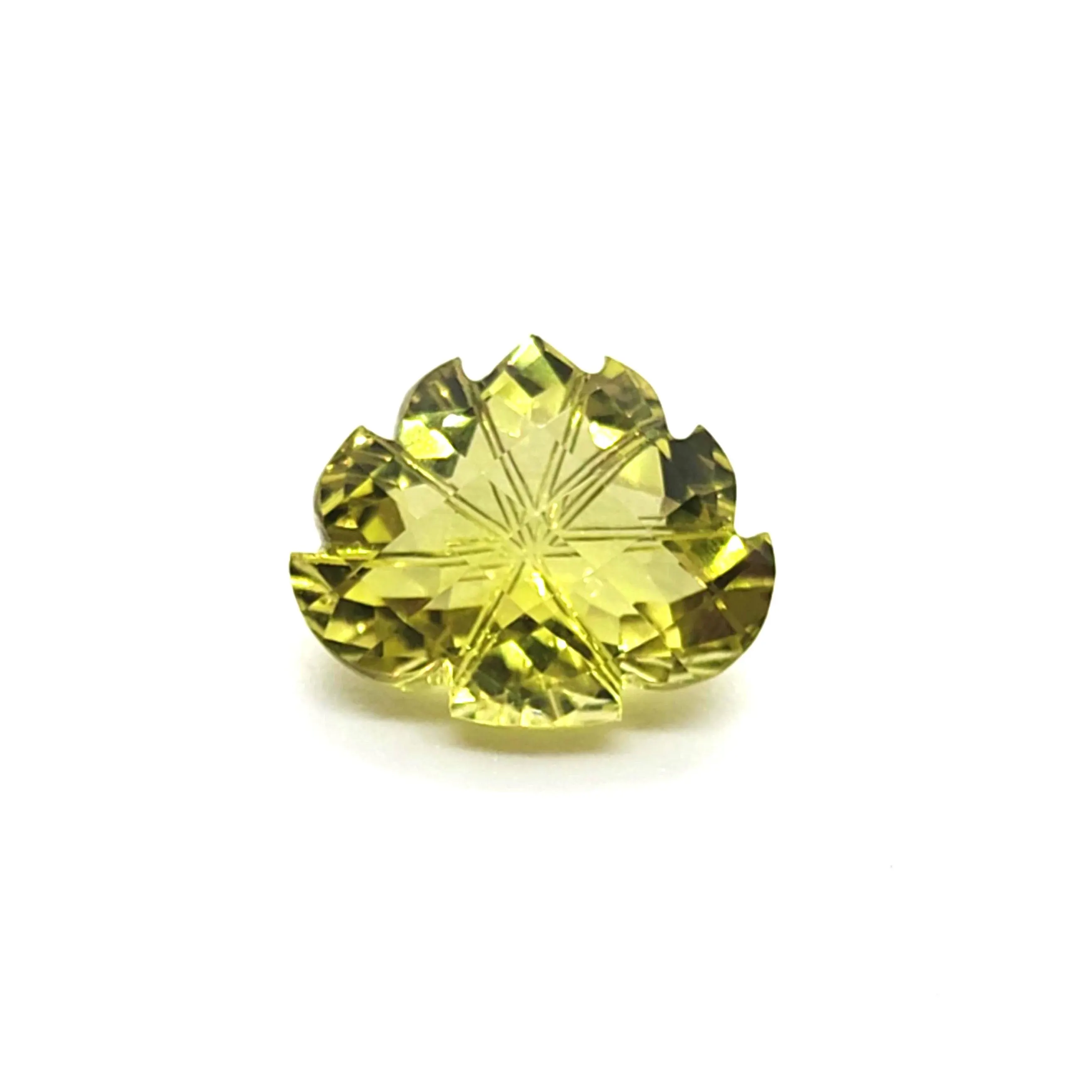 Natural Lemon Quartz Faceted Gemstone 8 Carats Checker Cut 12.8x15.5mm Yellow Quartz Stone