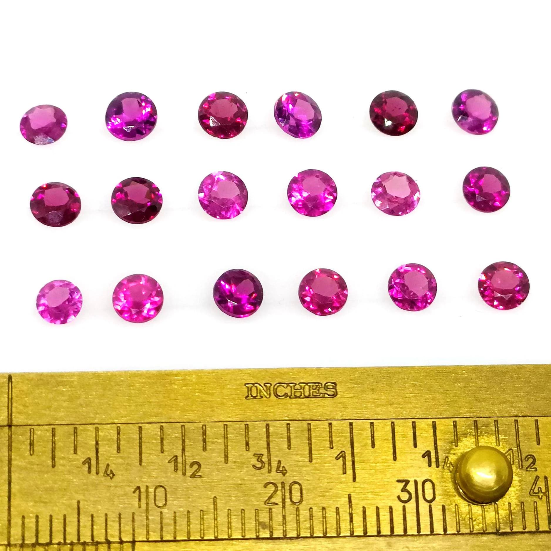 Pink Rhodolite Garnet Lot: 4mm Round Faceted Gemstones - image 4