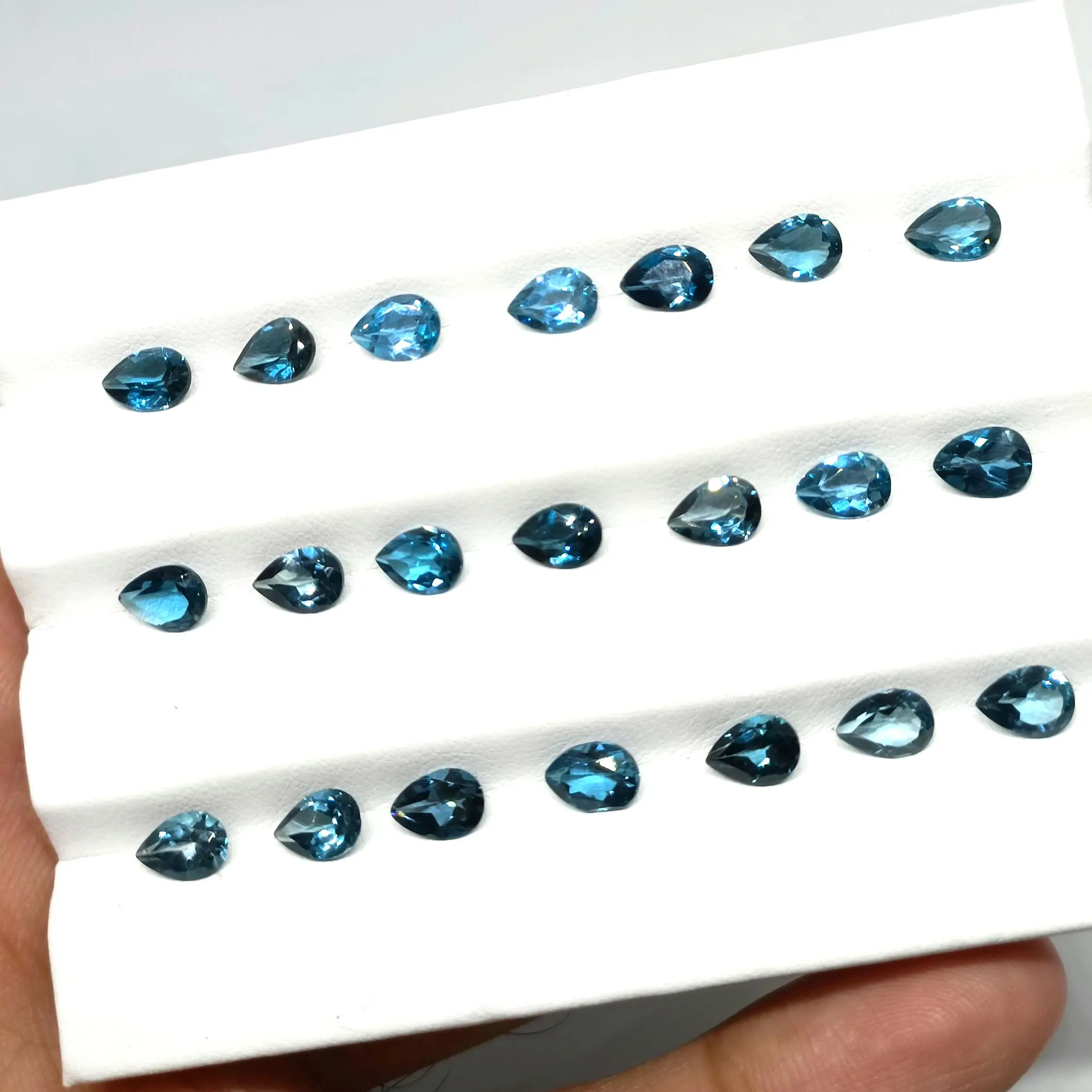 London Blue Topaz Pear Cut Gems – 7x5mm - image 5