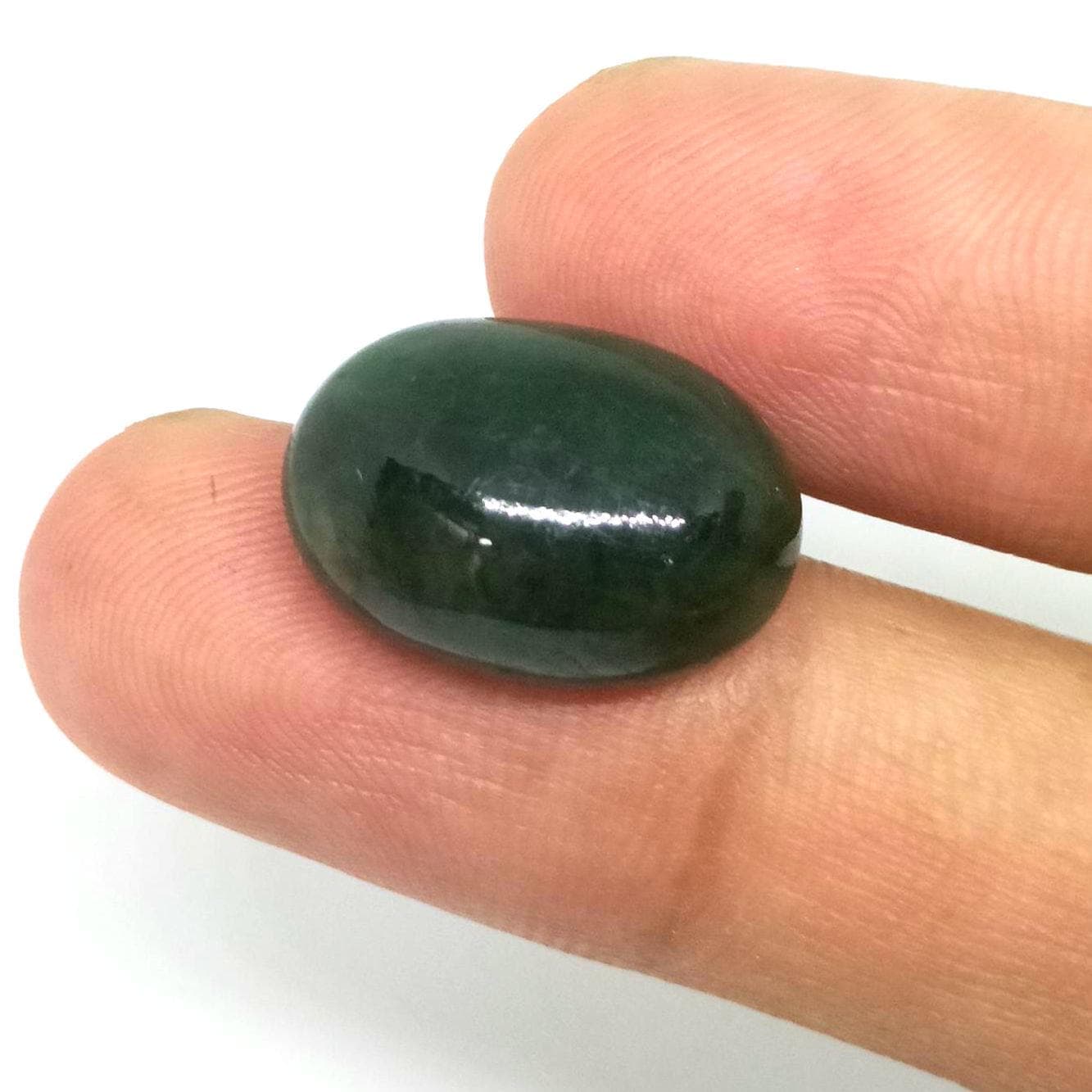 Emerald Cabochon 19x14mm Oval Gemstone 10 Carat May Birthstone - image 4