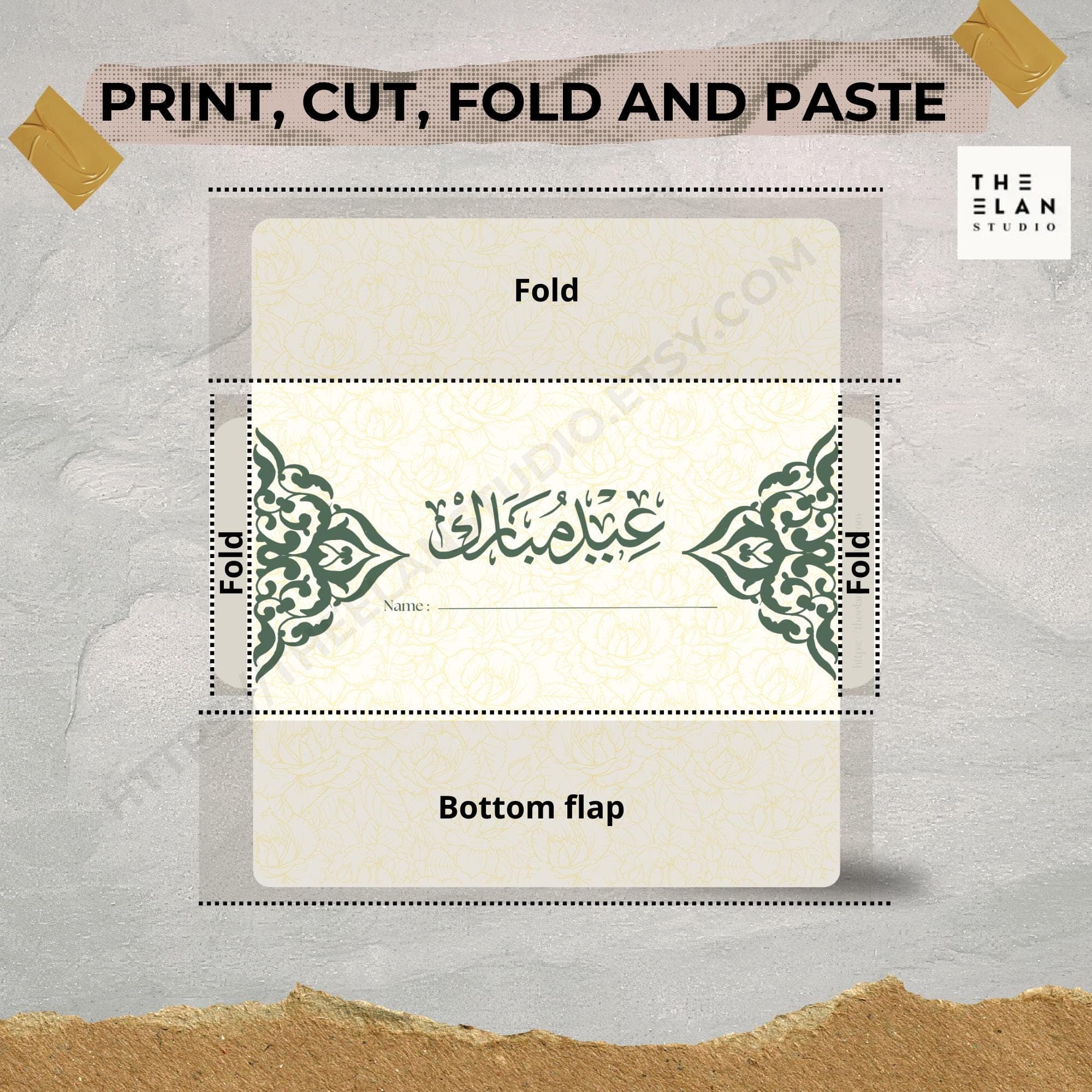 Eid Mubarak Money Envelopes, Set of 3 PDF (Digital Download) - image 4